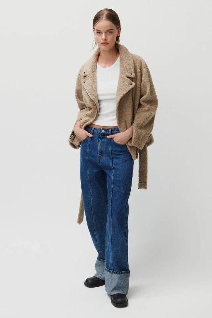 2NDDAY - Fleece Jakke - Beige - Lotus - Stilkompagniet.dk