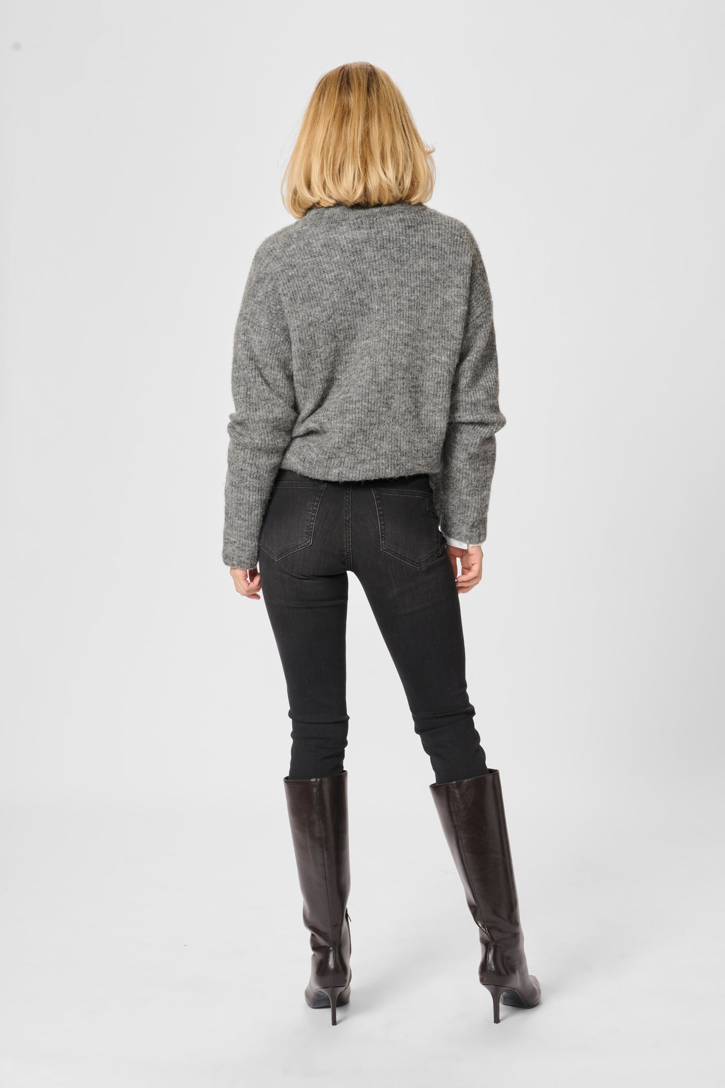 My Essential Wardrobe - Skinny jeans Black Wash - 39 The Nora high 100 slim - Stilkompagniet.dk