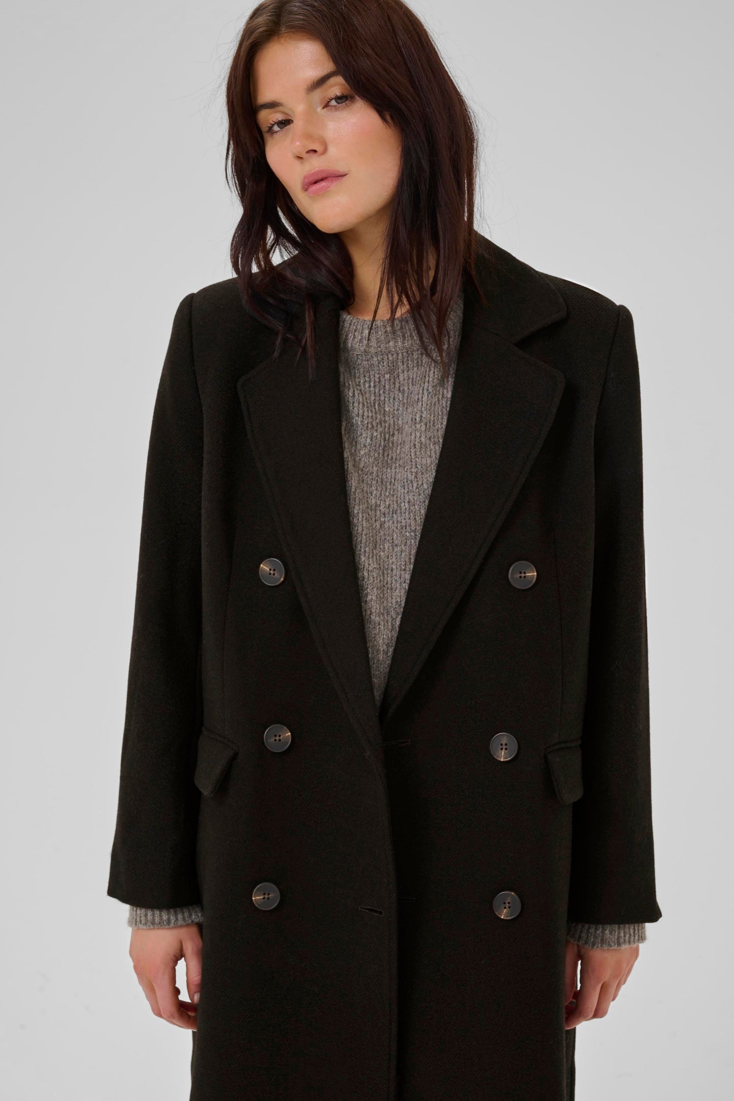 My Essential Wardrobe - Trenchcoat - Espresso Melang - Frannie - Stilkompagniet.dk