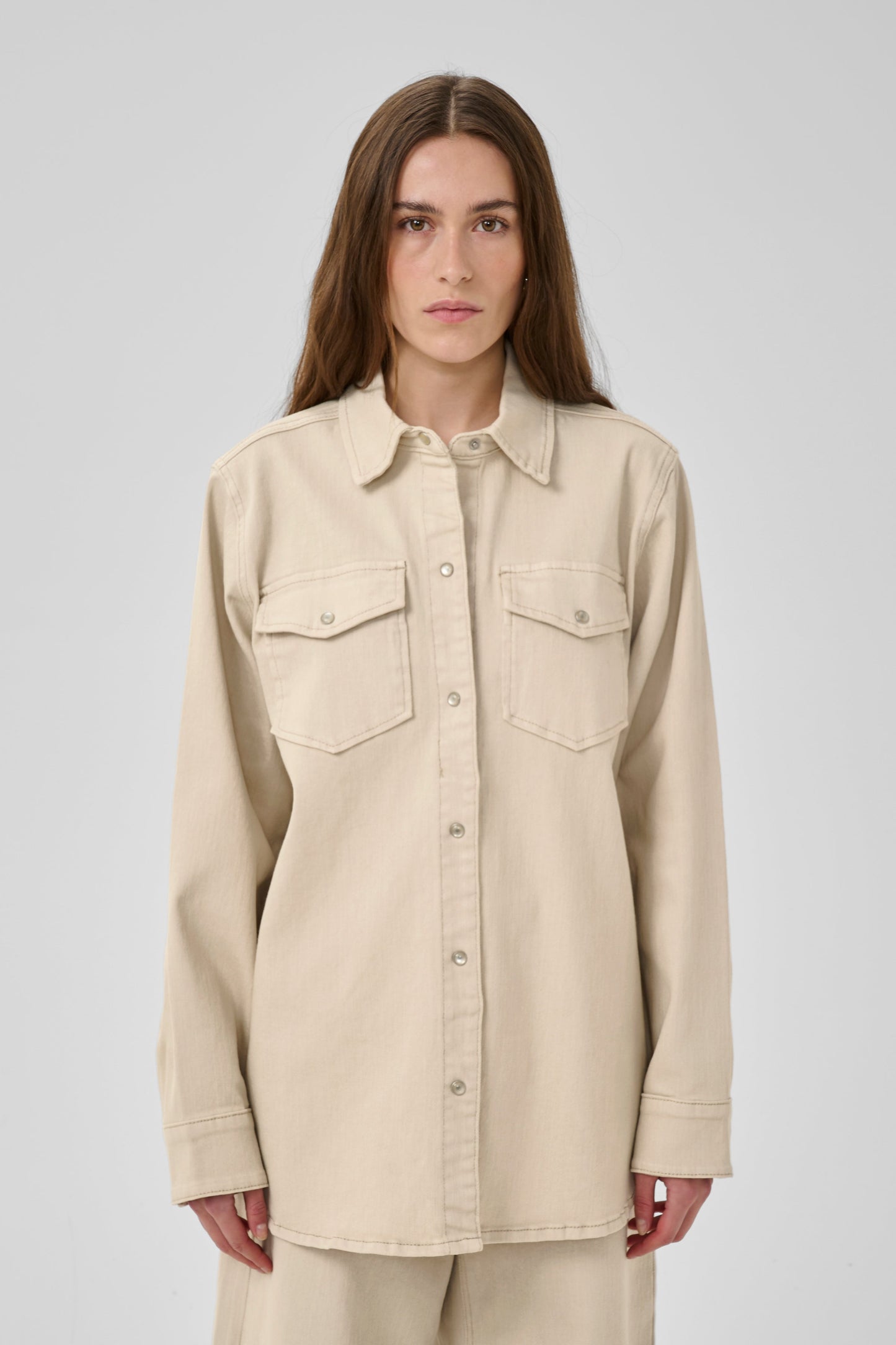 My Essential Wardrobe - Skjorte - Oatmeal - Dagmar