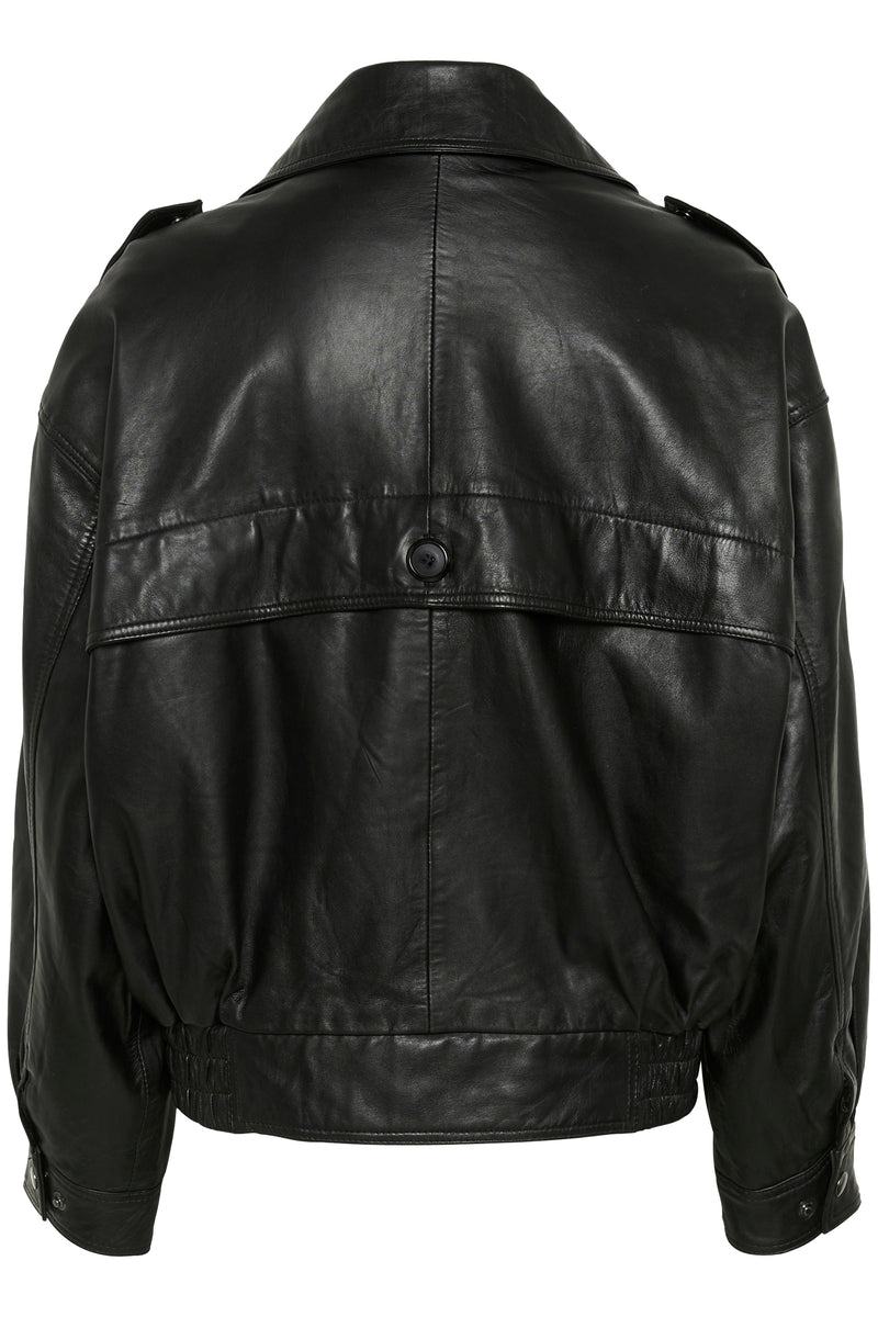 My Essential Wardrobe - Læderjakke - Black - Jackie