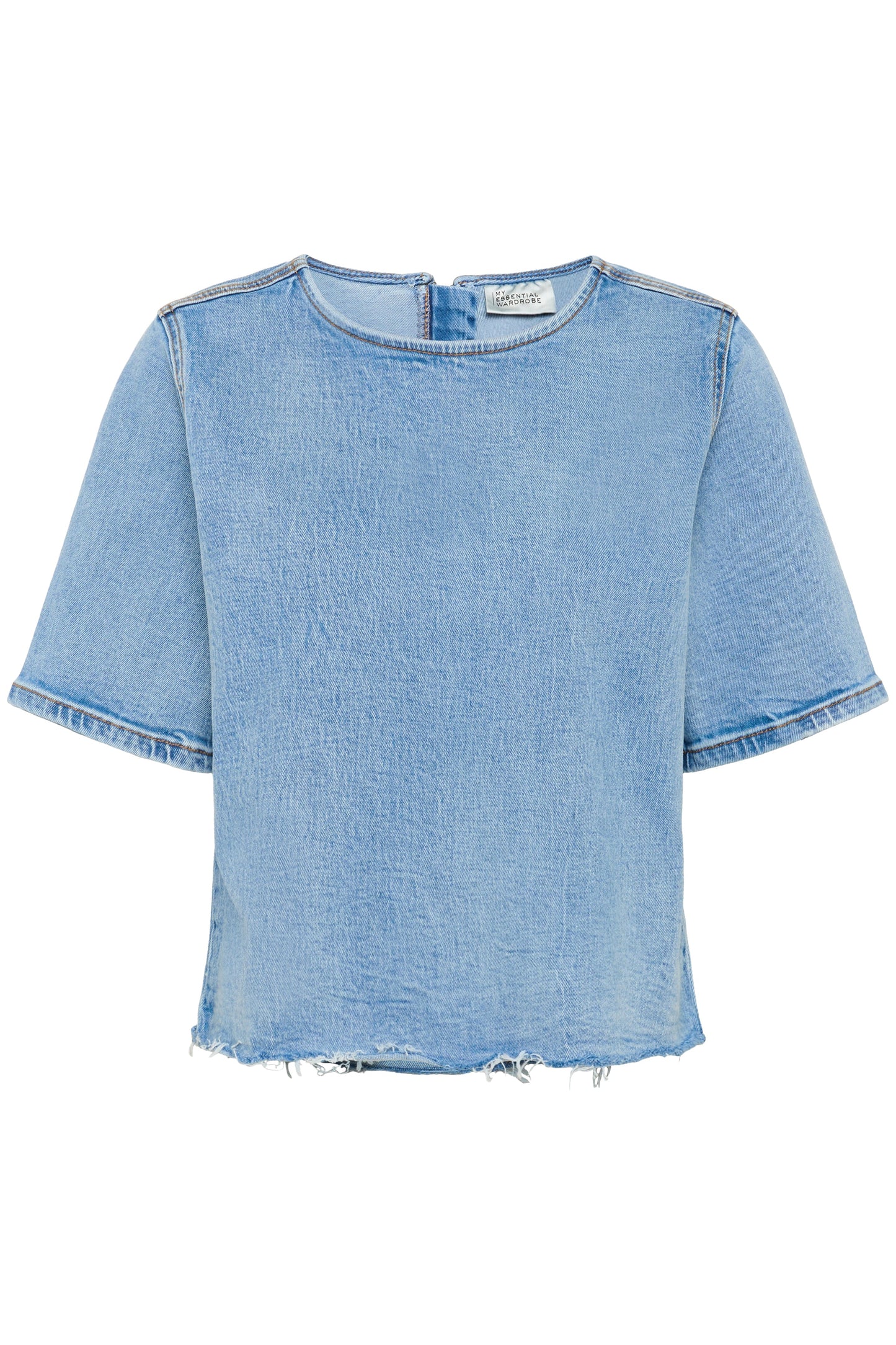My Essential Wardrobe - T-shirt - Denim Blue - Latti 144 - Stilkompagniet.dk