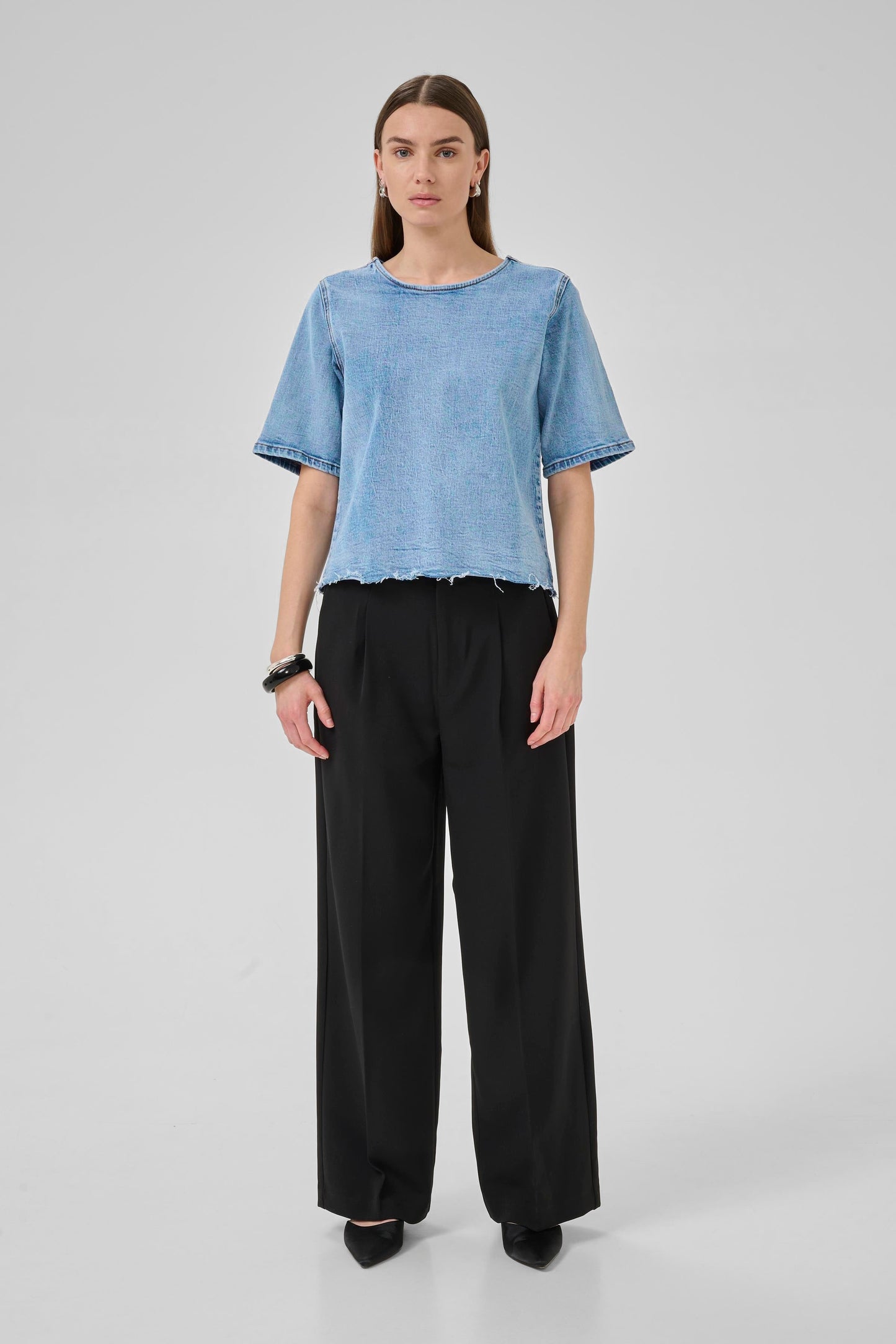 My Essential Wardrobe - T-shirt - Denim Blue - Latti 144