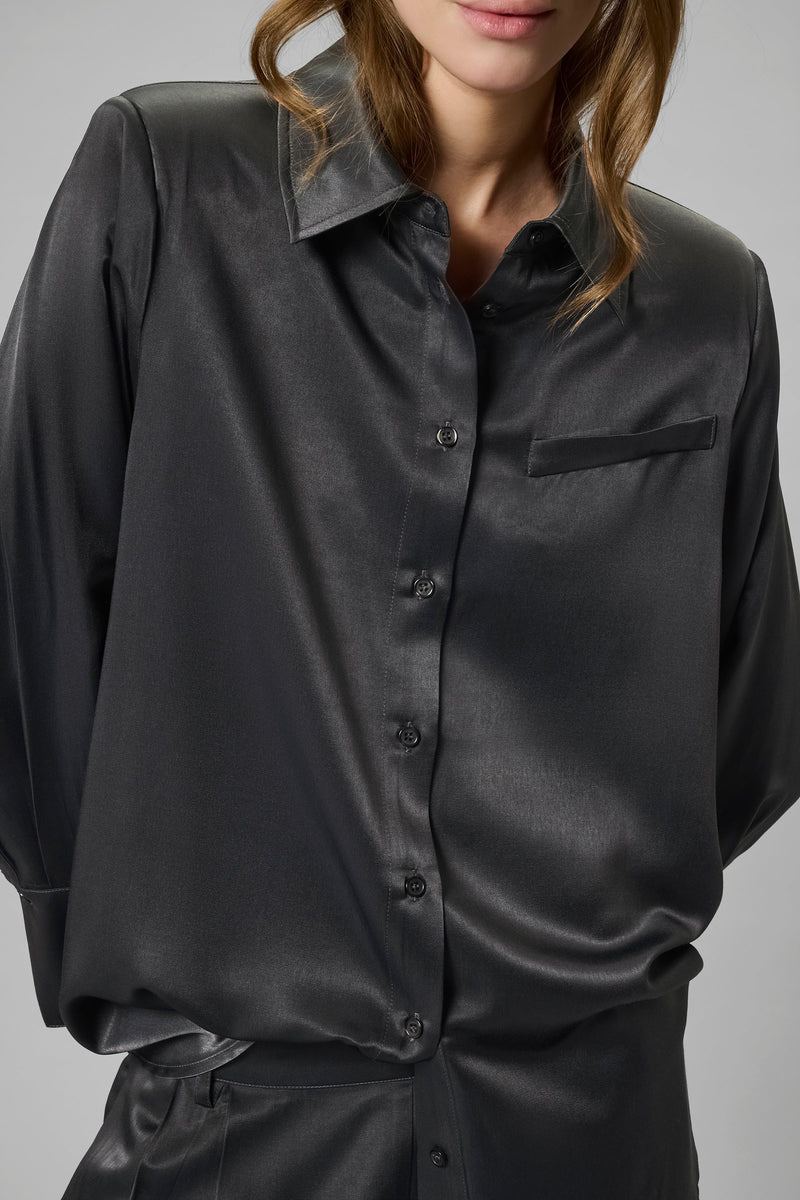 My Essential Wardrobe - Skjorte - Asphalt/Grey - Estelle