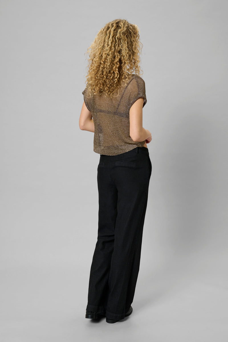 My Essential Wardrobe - Strik top - Gold - Olly