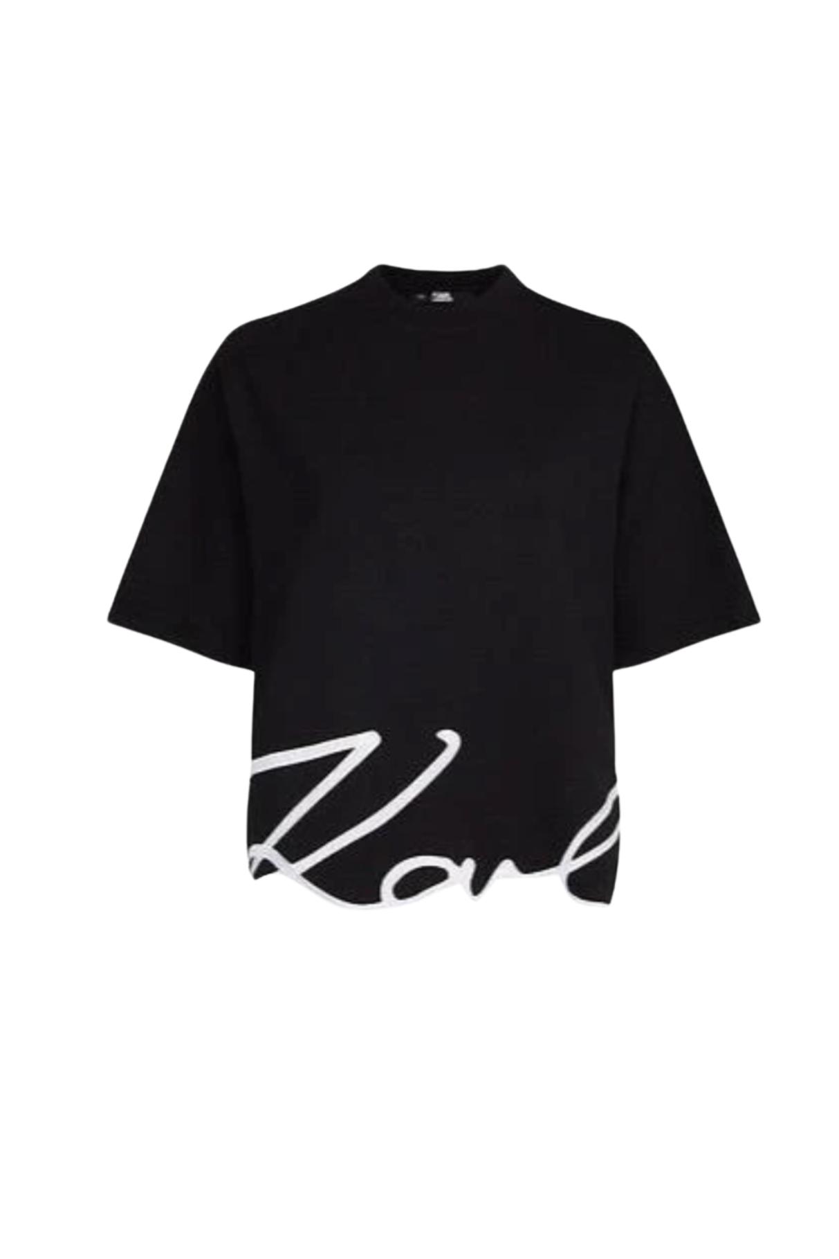Karl Lagerfeld - T-shirt - Sort/hvid - Signature hem