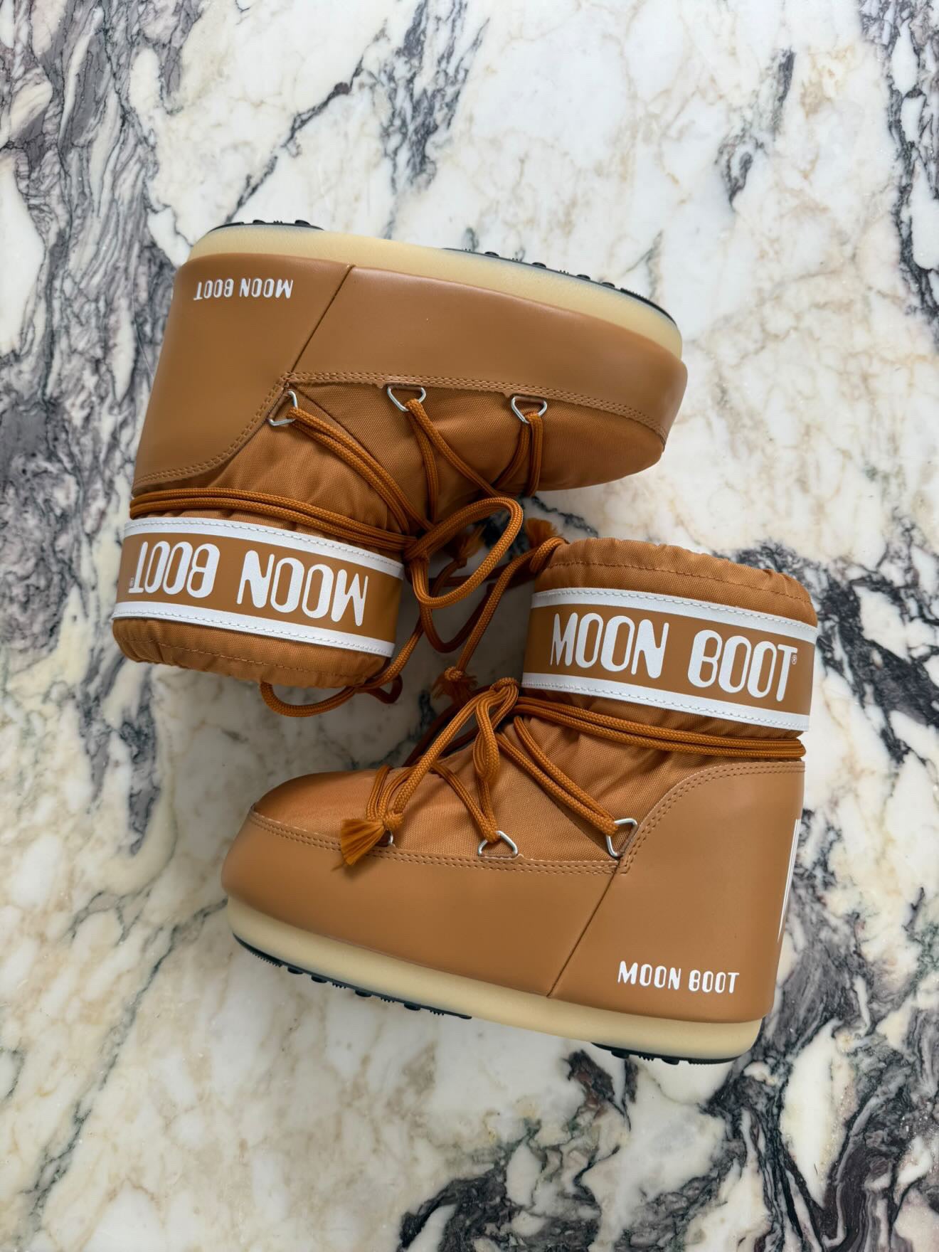 Moon Boot - Vinterstøvle - Cognac - Icon Low Nylon sss