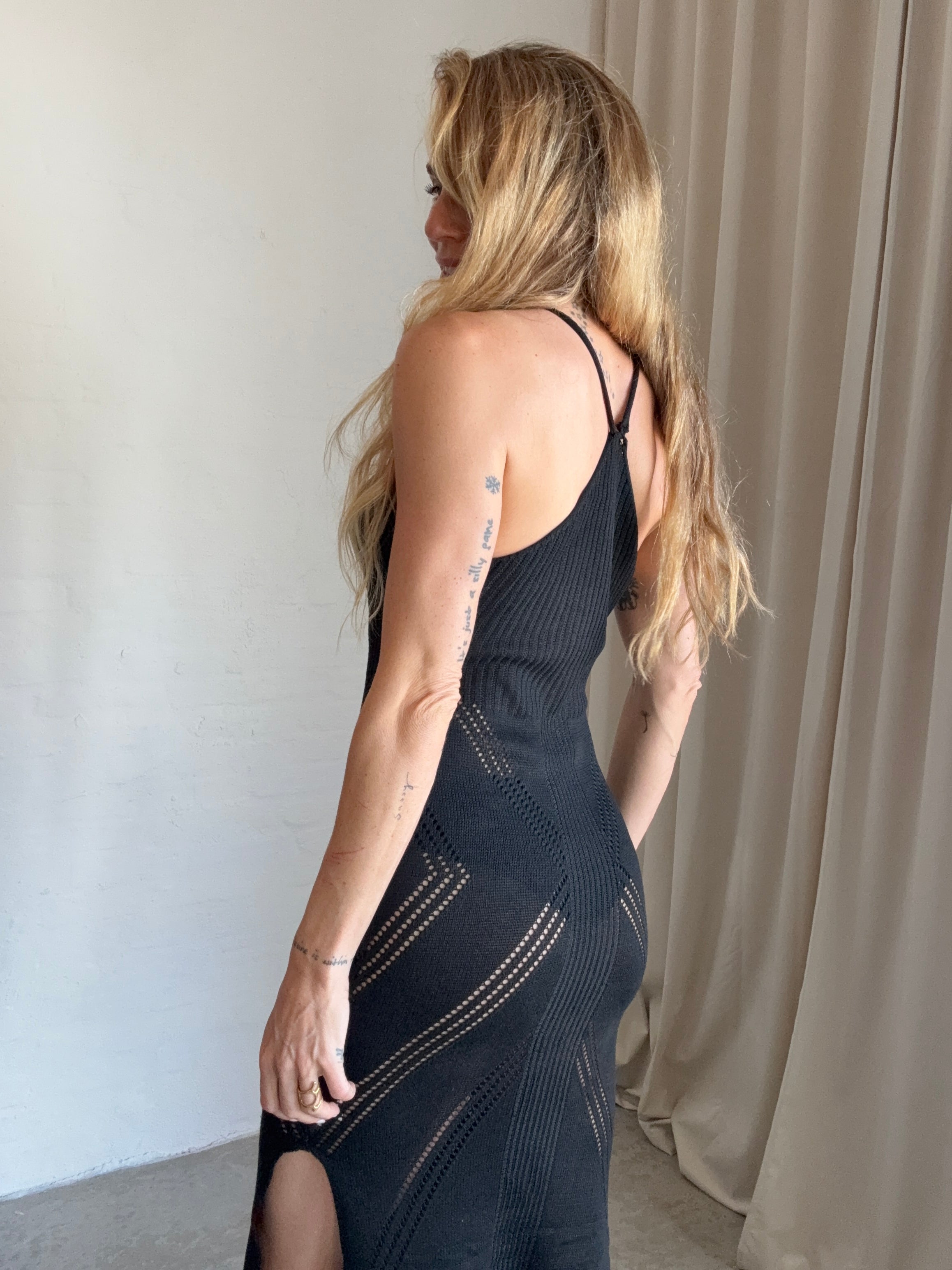 The Collection - Kjole - Knit Black -  Siri