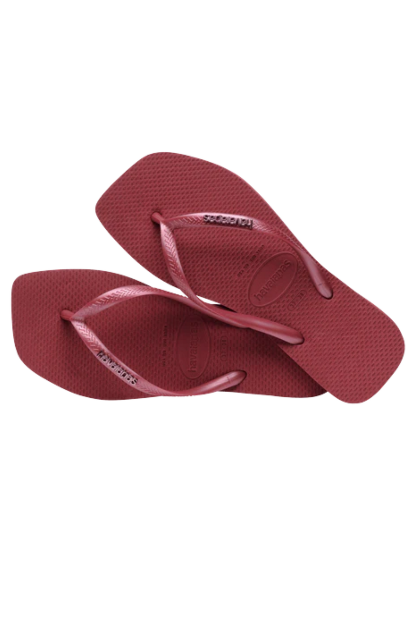 Havaianas - Klipklapper - Amaranth - Slim square logo metallic FC sss