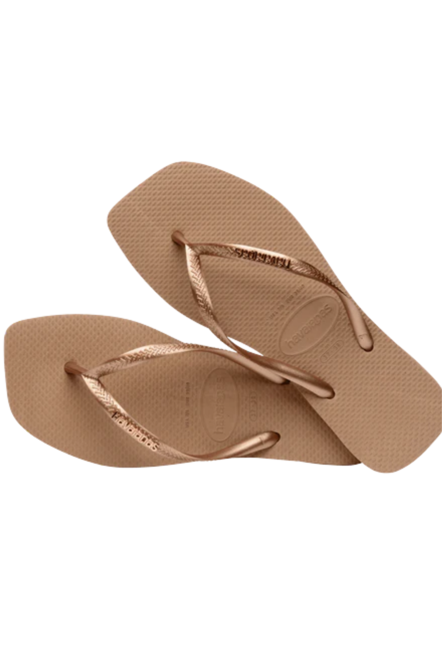 Havaianas - Klipklapper - Rose Gold/Rose Gold - Slim square logo metallic FC sss