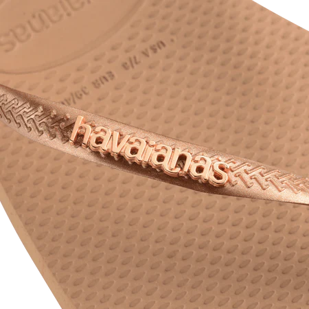 Havaianas - Klipklapper - Rose Gold/Rose Gold - Slim square logo metallic FC sss