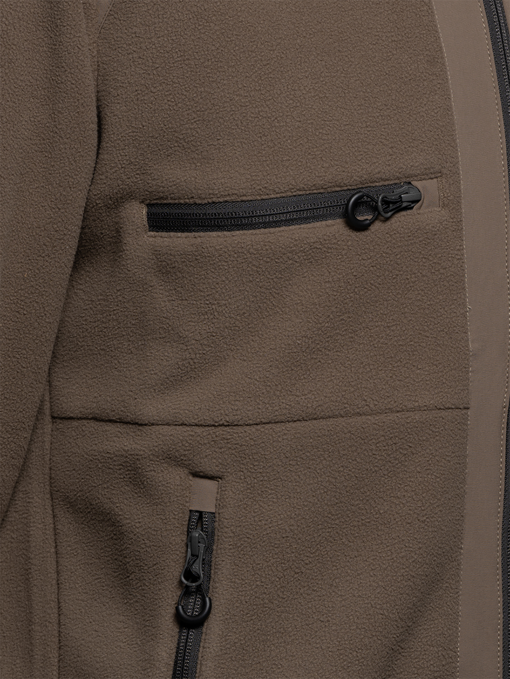 HALO - Fleece jakke - Chocolate chip - Paneled fleece