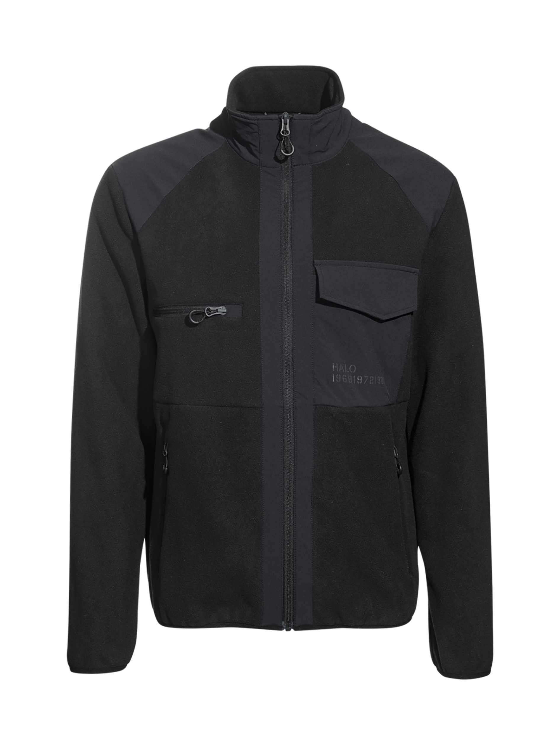 HALO - Fleece jakke - Black 2001 - Paneled fleece