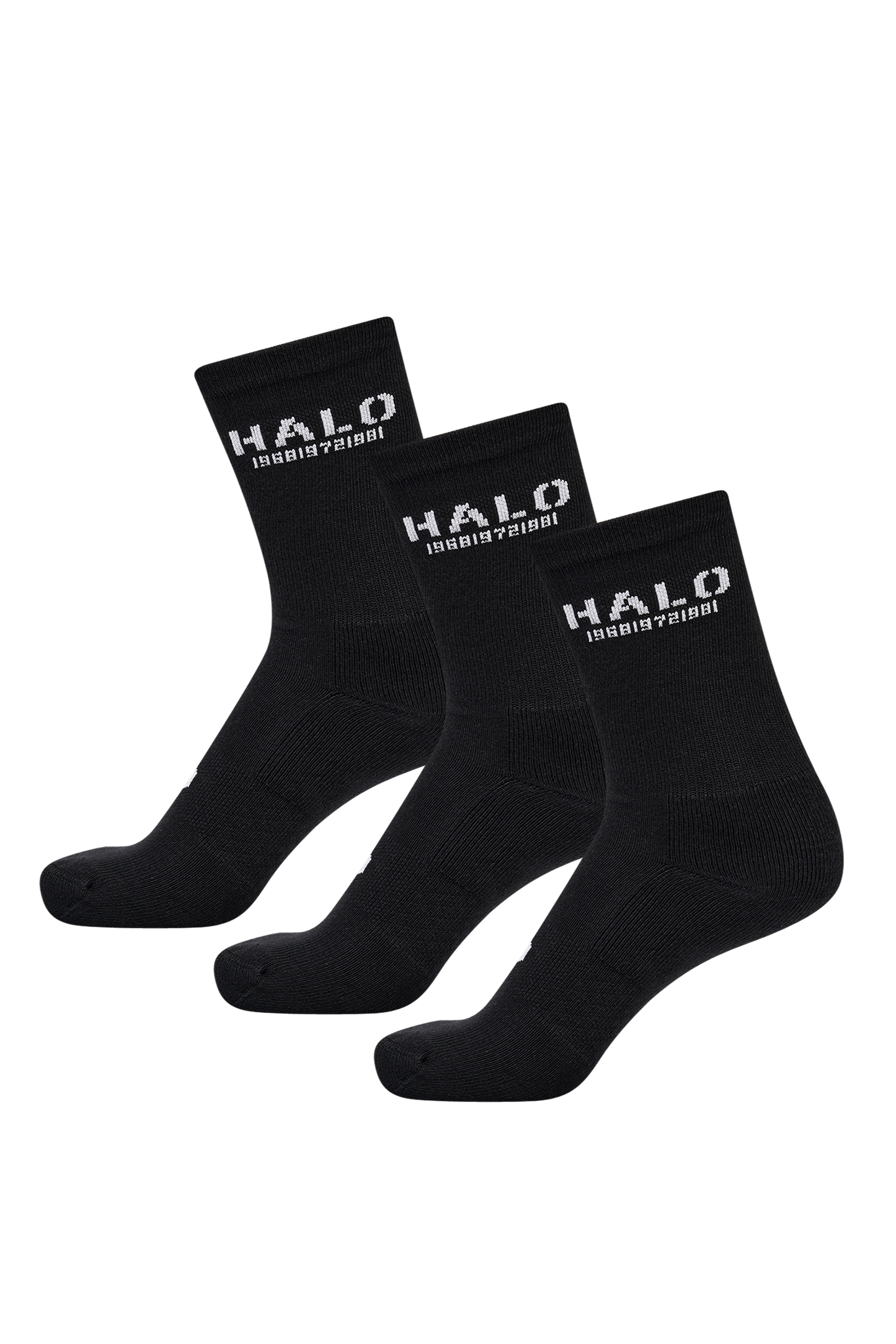 HALO - Strømper - 3pak - Black - Essential Cotton