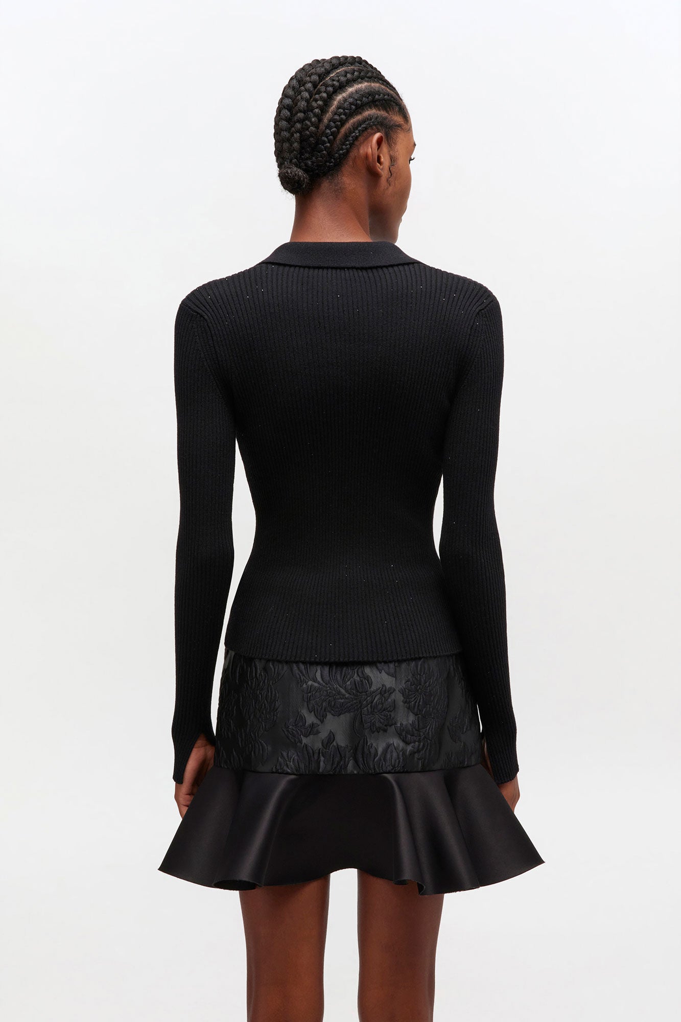 GANNI - Bluse - Sort - Sequin polo