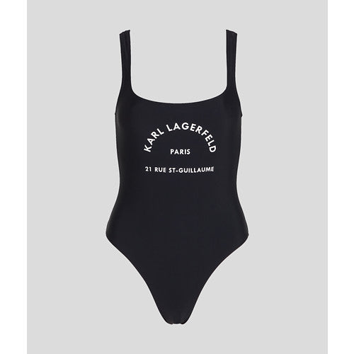 Karl Lagerfeld - Badedragt - Sort - Logo cheeky - Stilkompagniet.dk