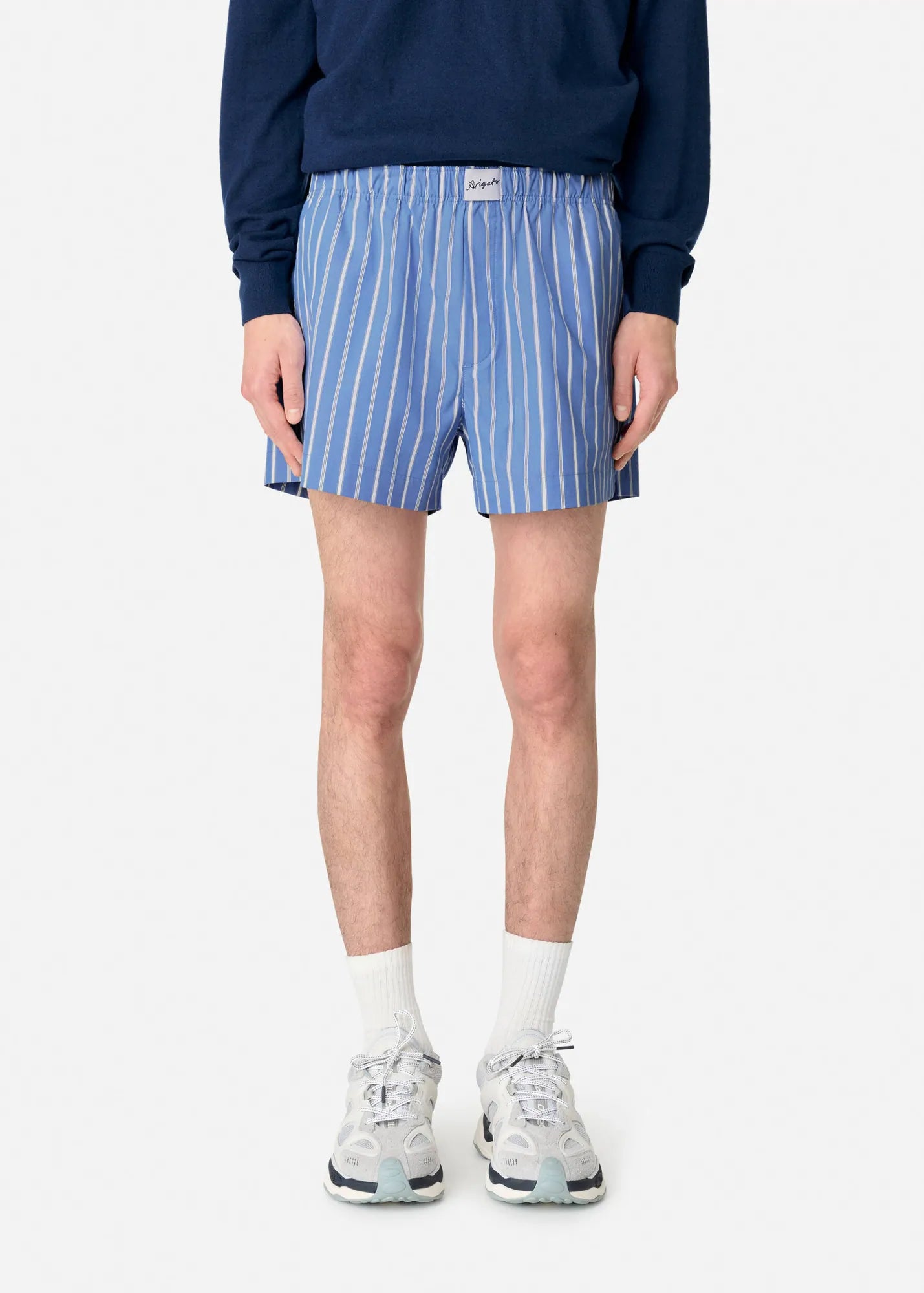 Axel Arigato - Shorts - Blue/White - Striped Cotton