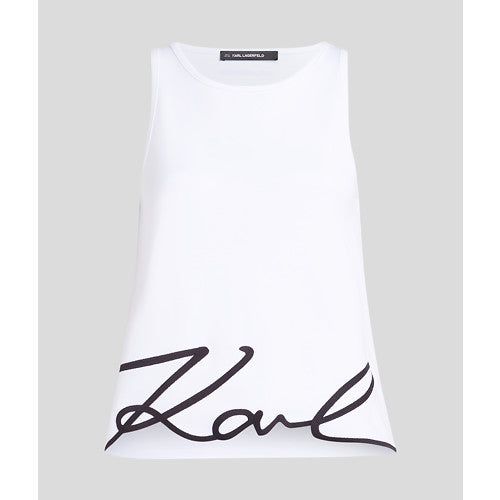 Karl Lagerfeld - Tank top - White - Signature hem