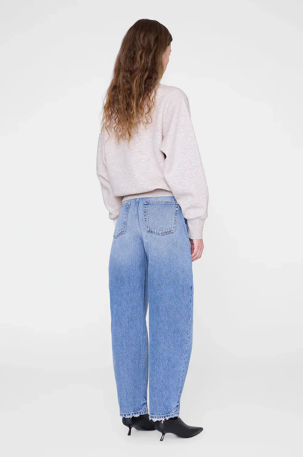 Anine Bing - Sweatshirt - Oat Melange - Harry Shrunken