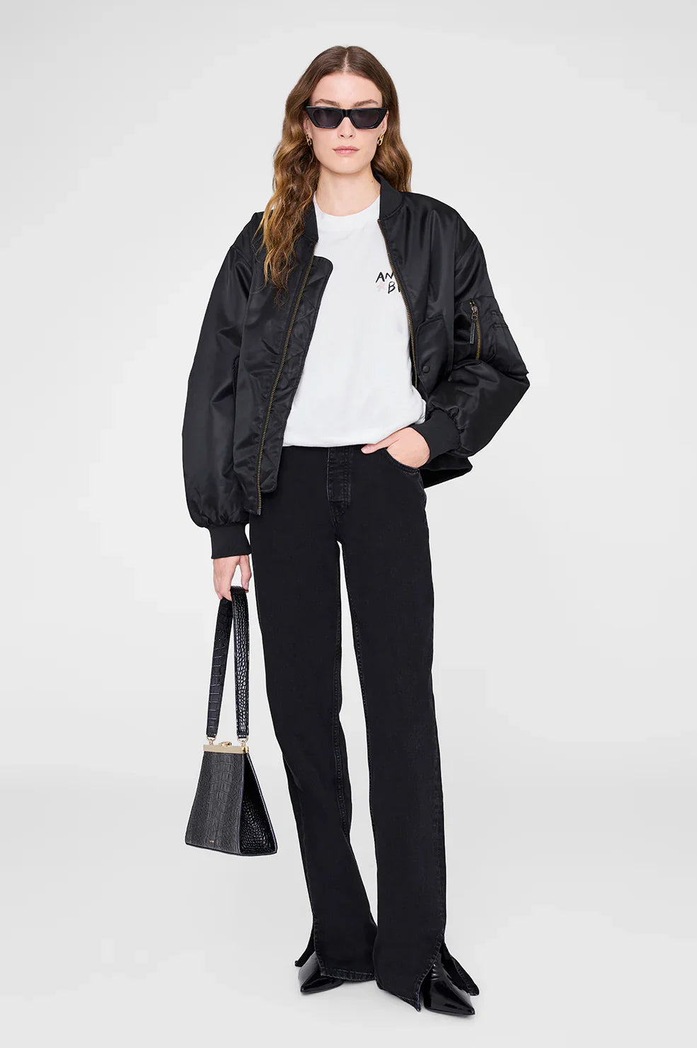 Anine Bing - T-shirt - Hvid - Walker Tee Empowerment