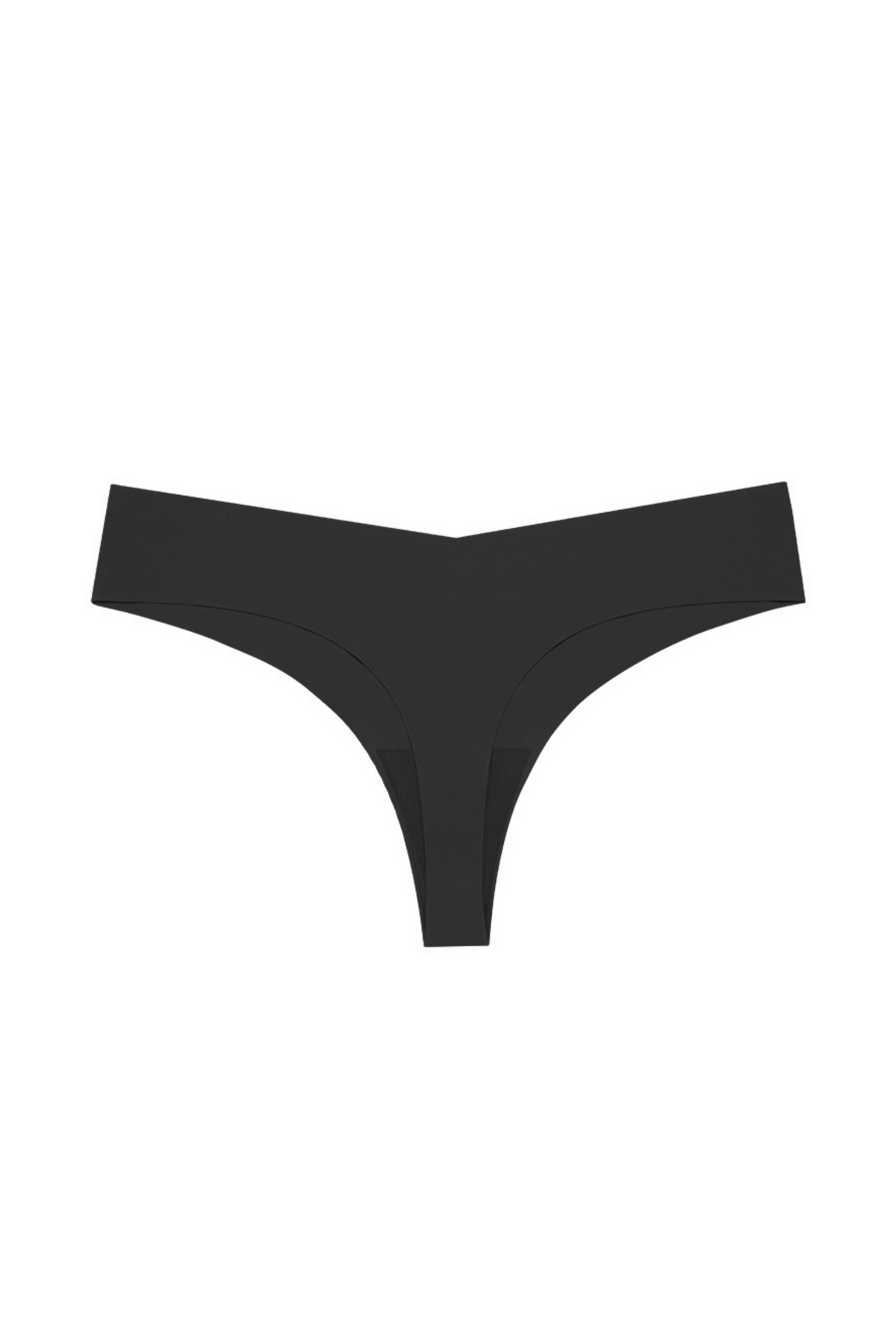 Andcopenhagen Basics G-streng, 3-pak, sort model Ellie vist fladt mod hvid baggrund.