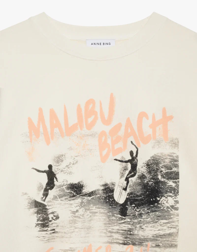 Anine Bing - Sweatshirt - Washed Buttercream - Harry Shrunken Surfer