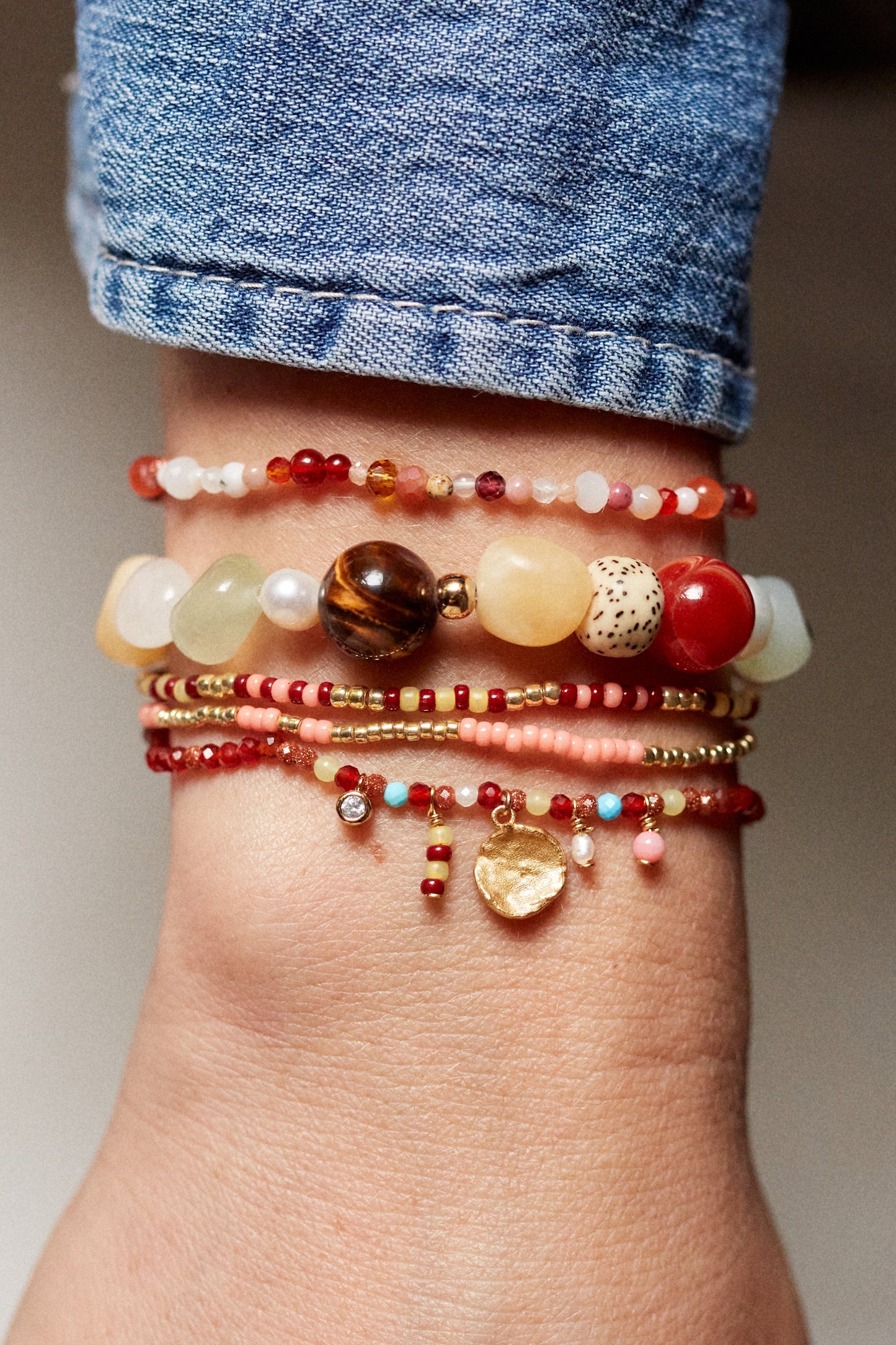 Anni Lu - Armbånd - Peach - Asym