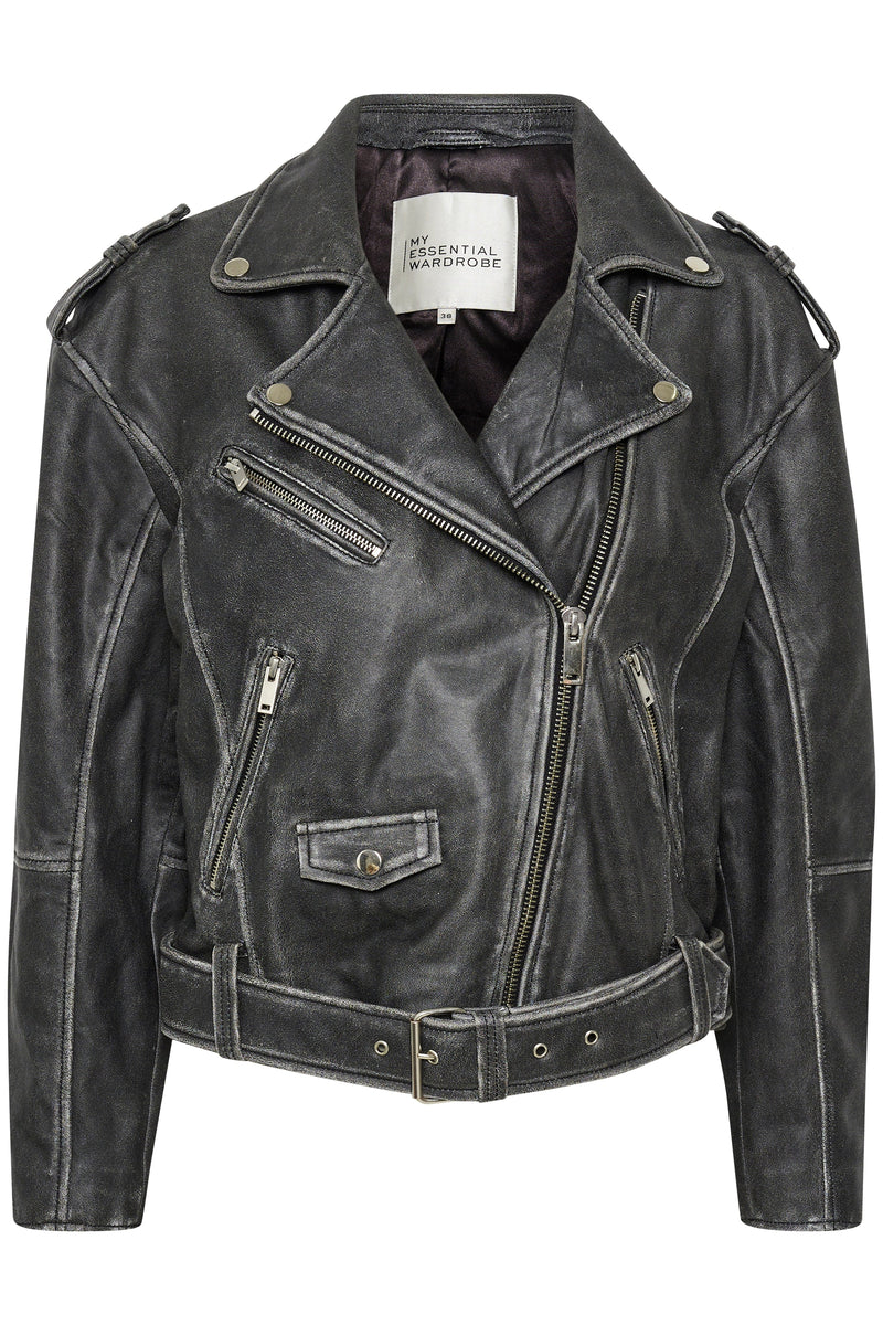 Læderjakke - Grey - MWGilo - MY ESSENTIAL WARDROBE