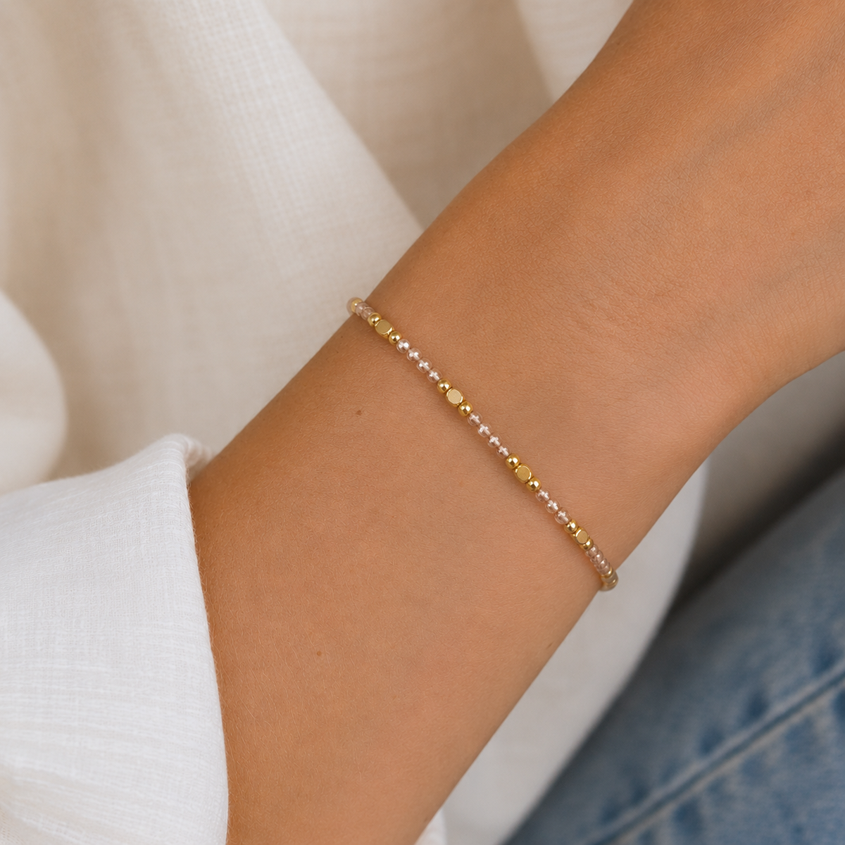 IBU Jewels - Armbånd - Champagne Quartz - Lulu Liv - AQ24