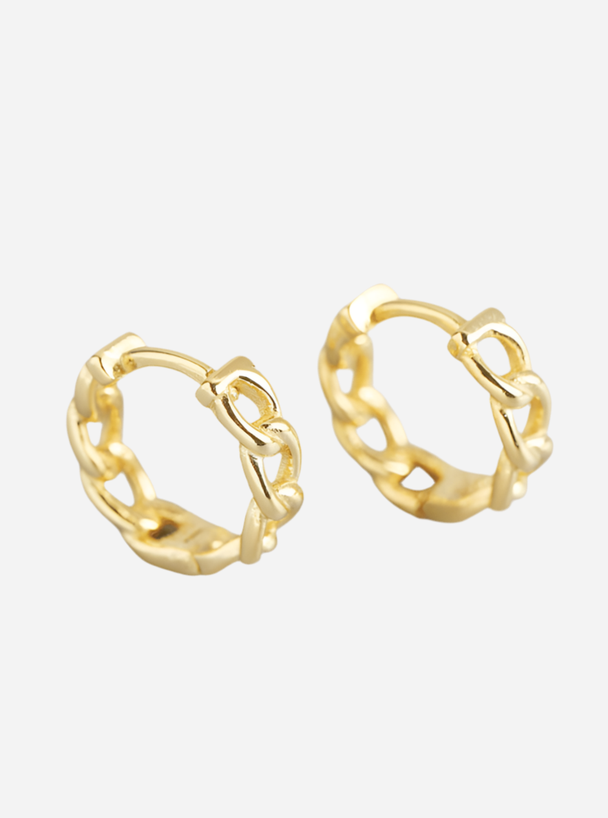 Hoops øreringe fra Andcopenhagen Jewelry i 18 karat guldbelagt 925 sterlingsølv, model Bine.