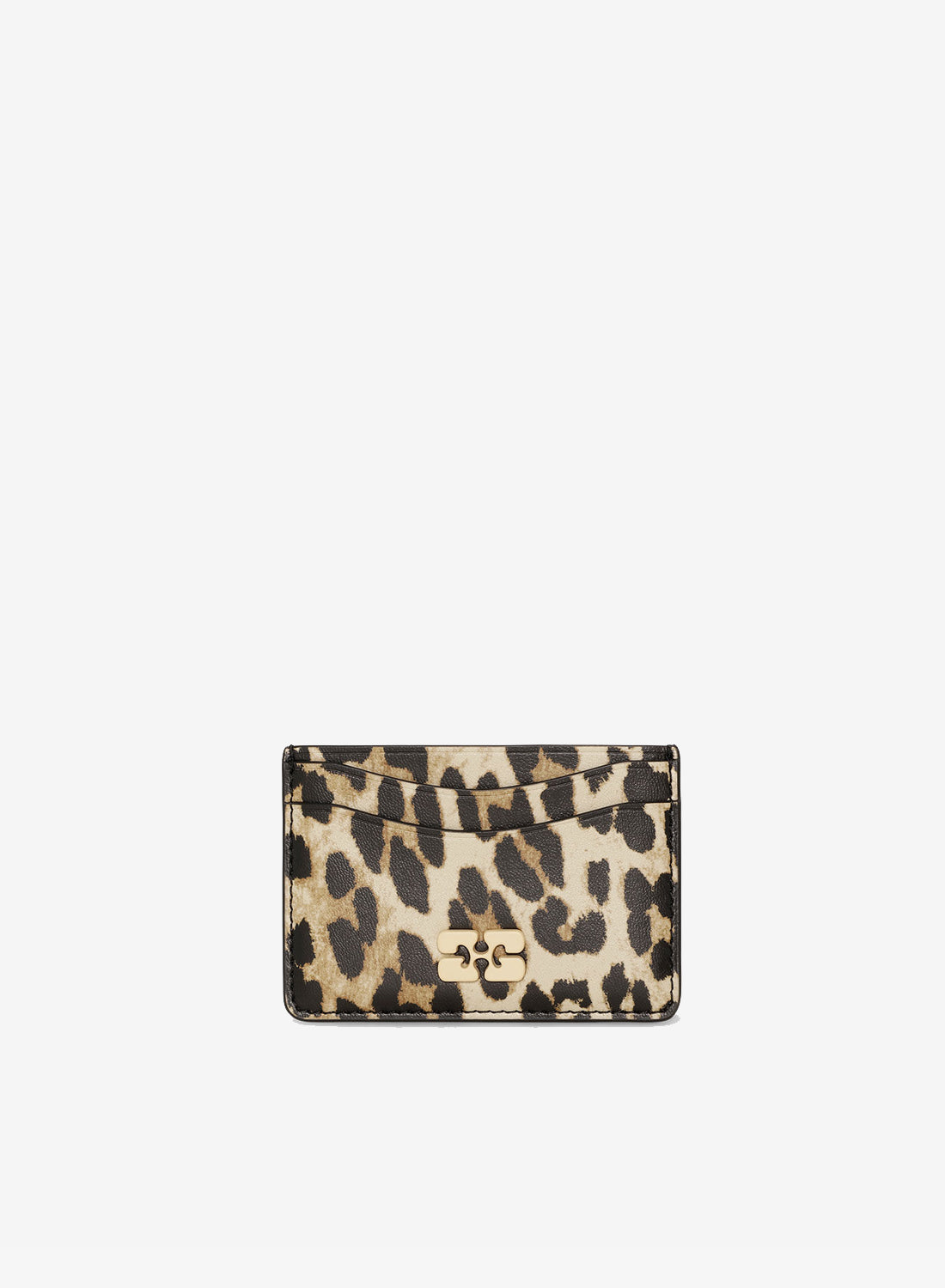 Ganni Bou Card Holder Print Leopard 