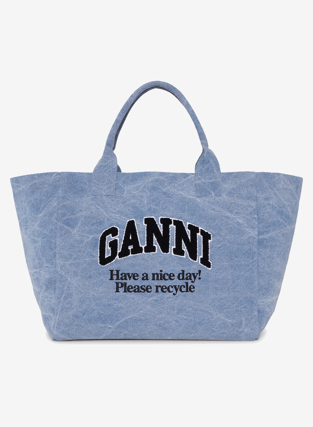 Ganni Shopper XXL Washed Light Blue Vintage