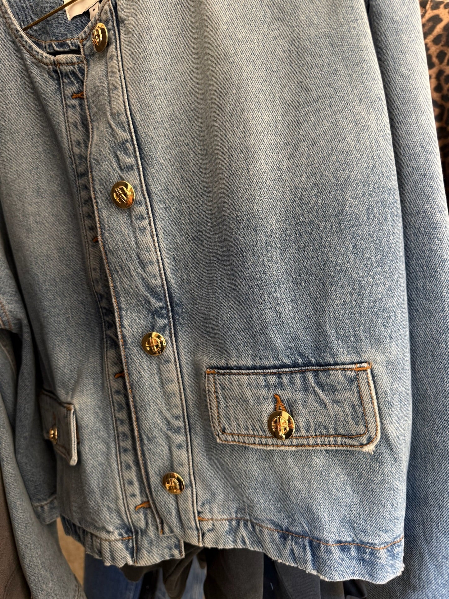 Anine Bing - Denimjakke - Caspian Blue - Blanche