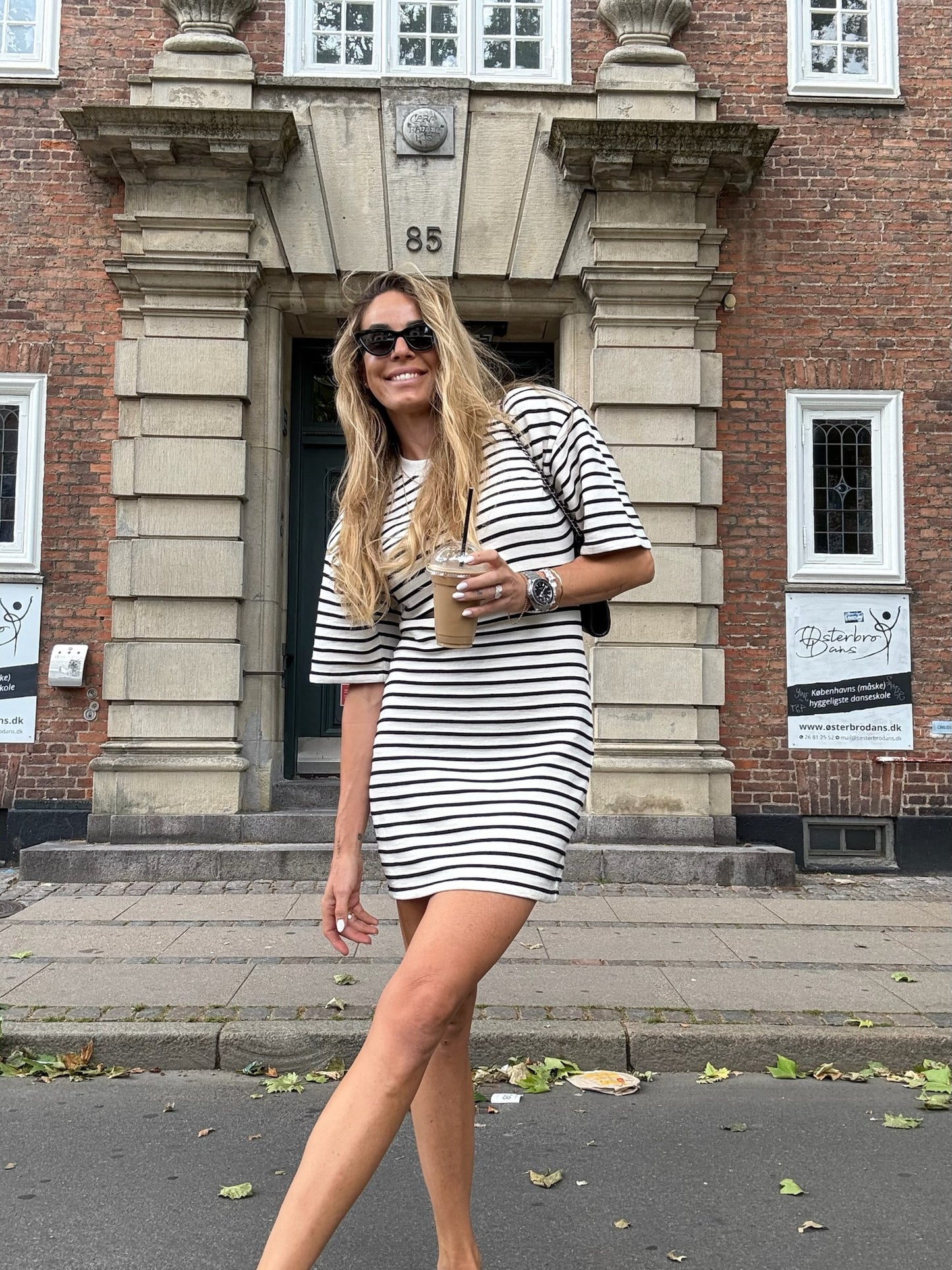 Anine Bing - Kjole - Black stripe french terry - Mona