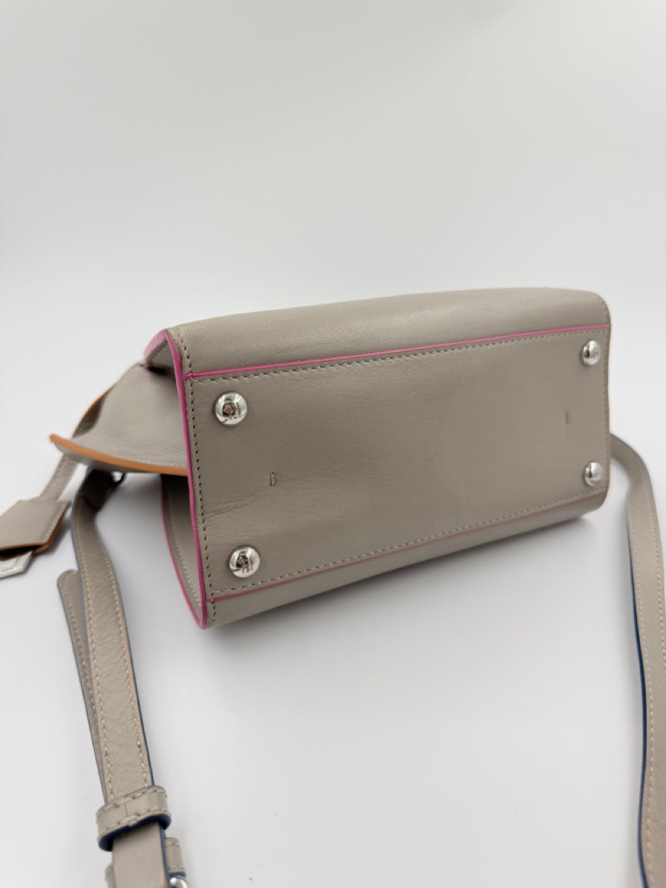 Preloved Fendi 3Jours Mini - håndtaske / crossbody taske - creme flerfarvet lædertaske - secondhand