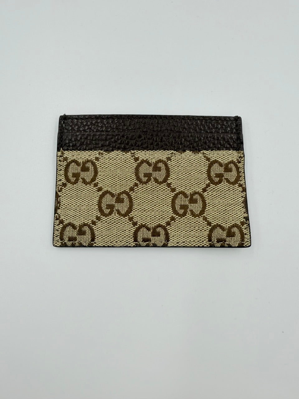 Gucci GG Canvas Card Holder - kortholder - beige/brun monogram kortholder - secondhand