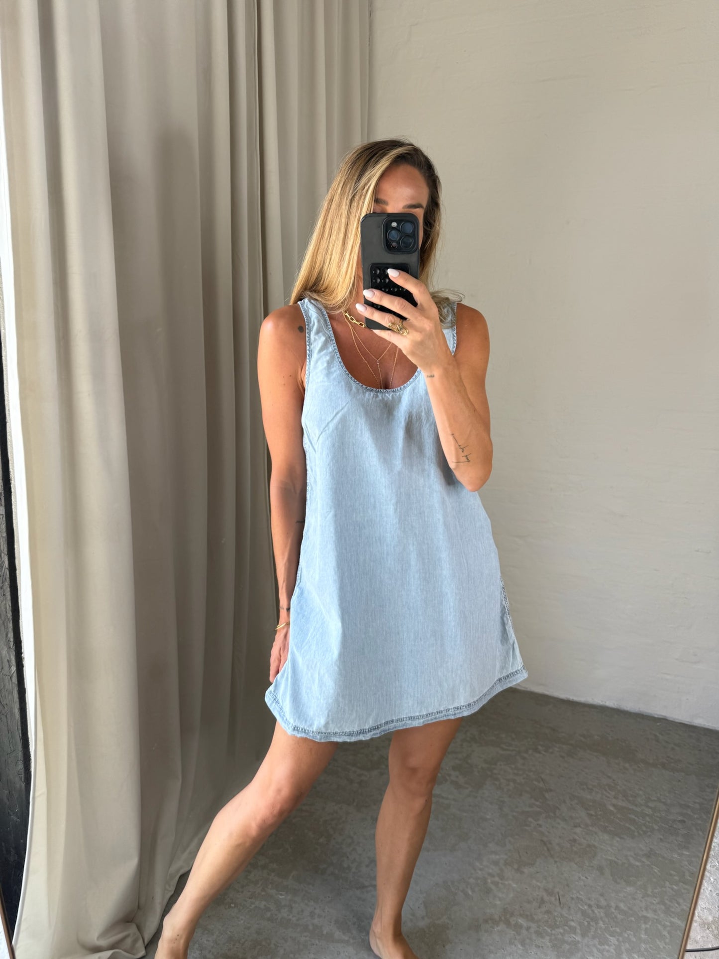 American Vintage - Kjole - Blue snow - Paybou