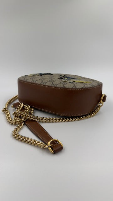 Gucci - GG Supreme Butterfly Crossbody Bag - beige skuldertaske - secondhand