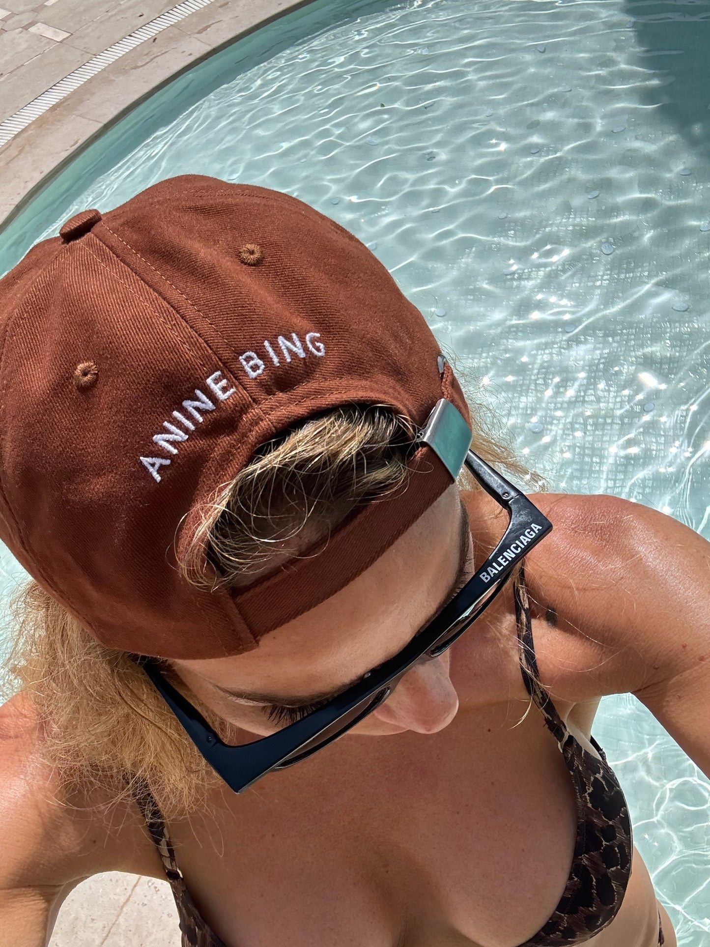 Anine Bing Jeremy Baseball Cap Dark Camel