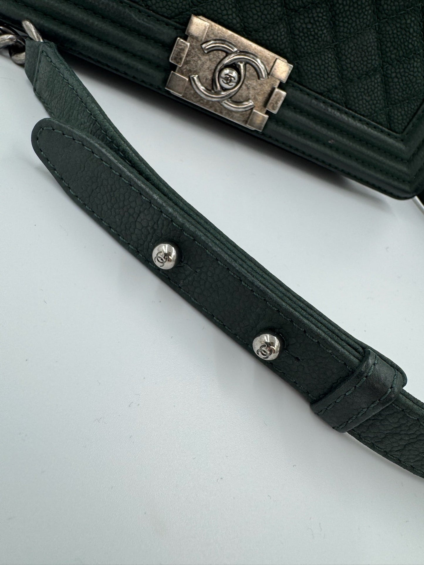 Chanel - Boy Crossbody/skuldertaske - Dark Green - Secondhand