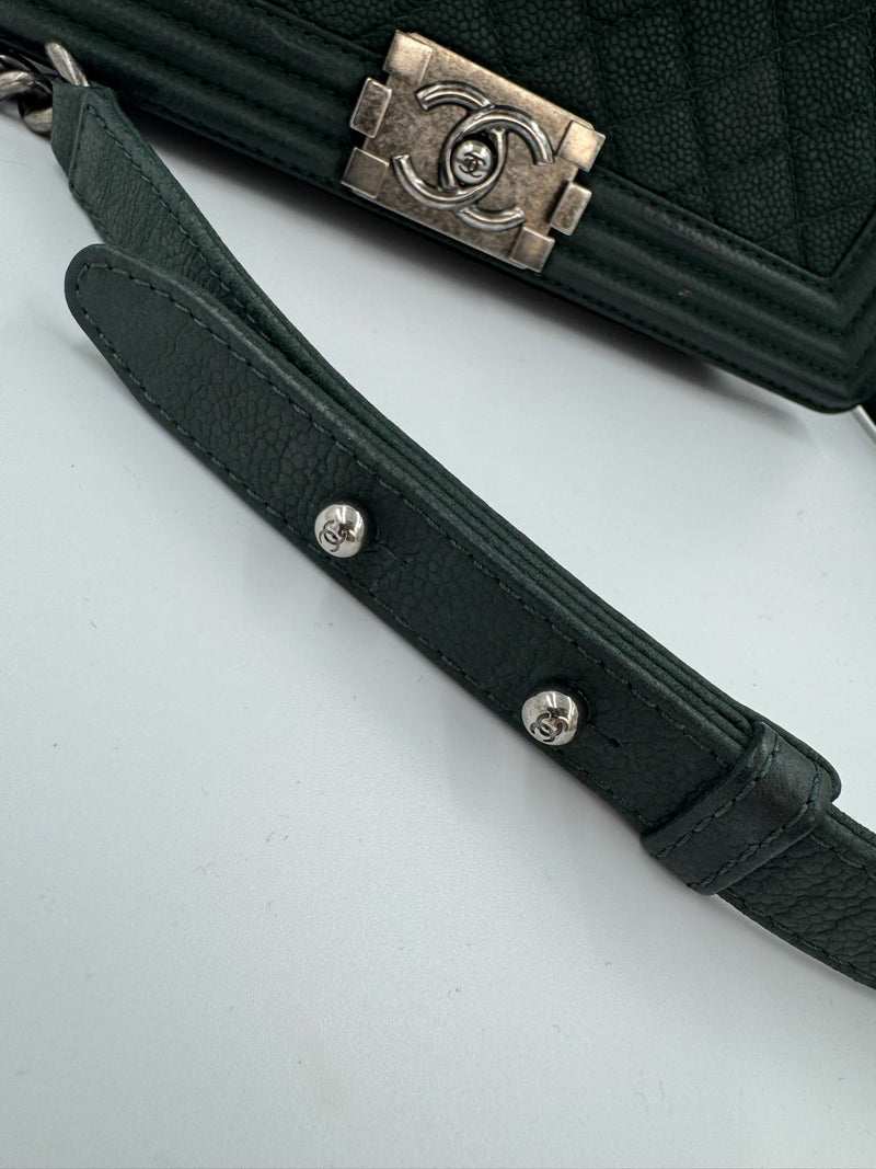 Chanel - Boy Crossbody/skuldertaske - Dark Green - Secondhand