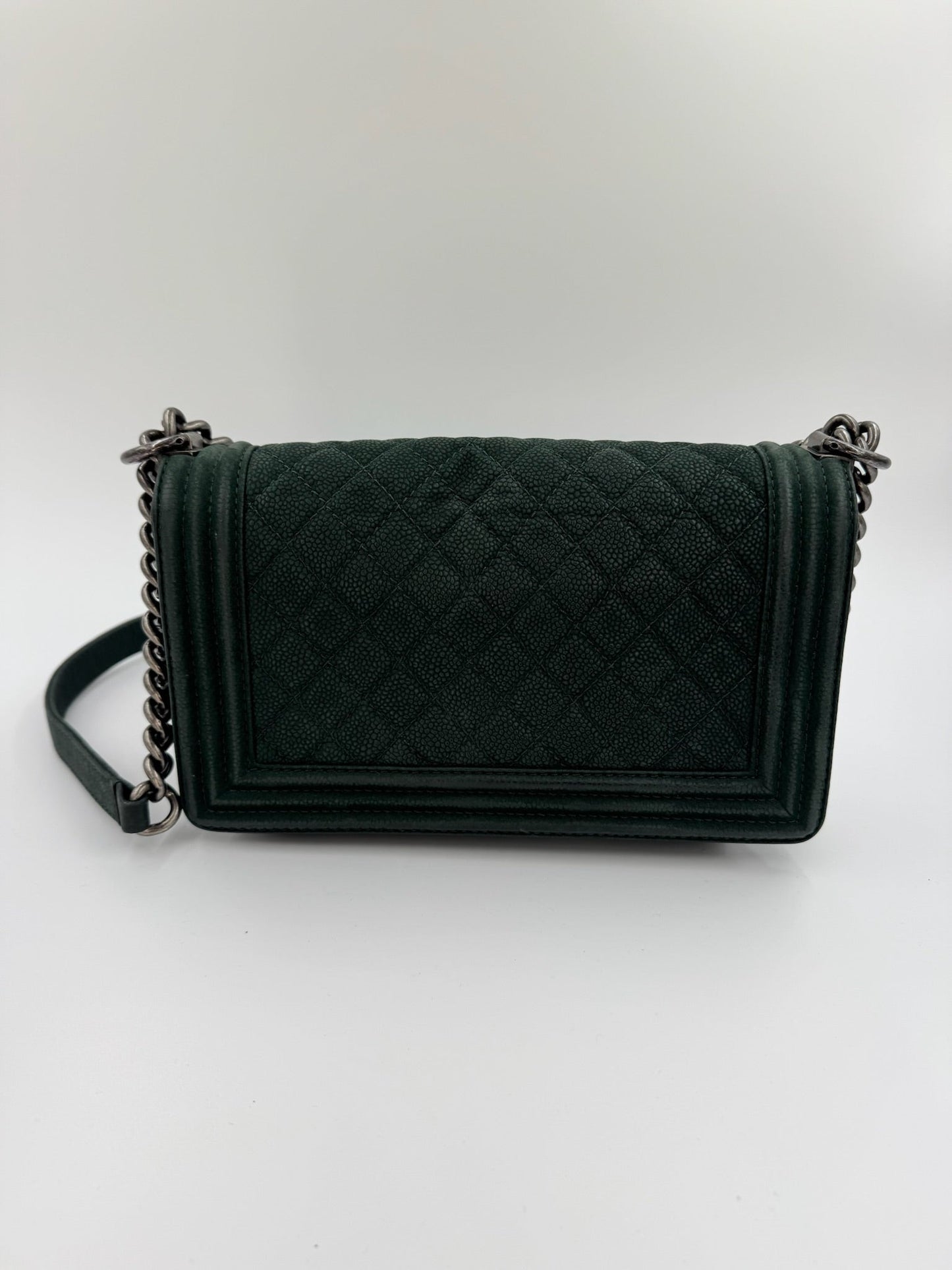 Chanel - Boy Crossbody/skuldertaske - Dark Green - Secondhand