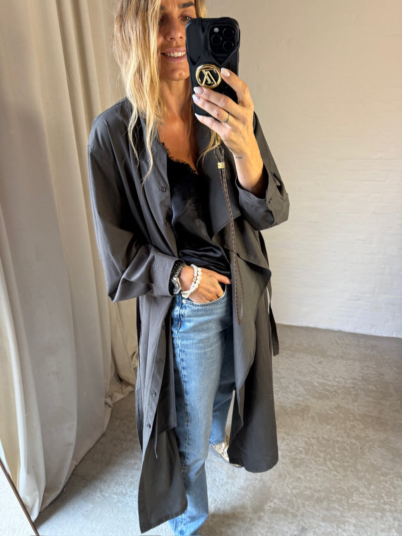 The Collection - Trenchcoat - Dark Grey - Leika