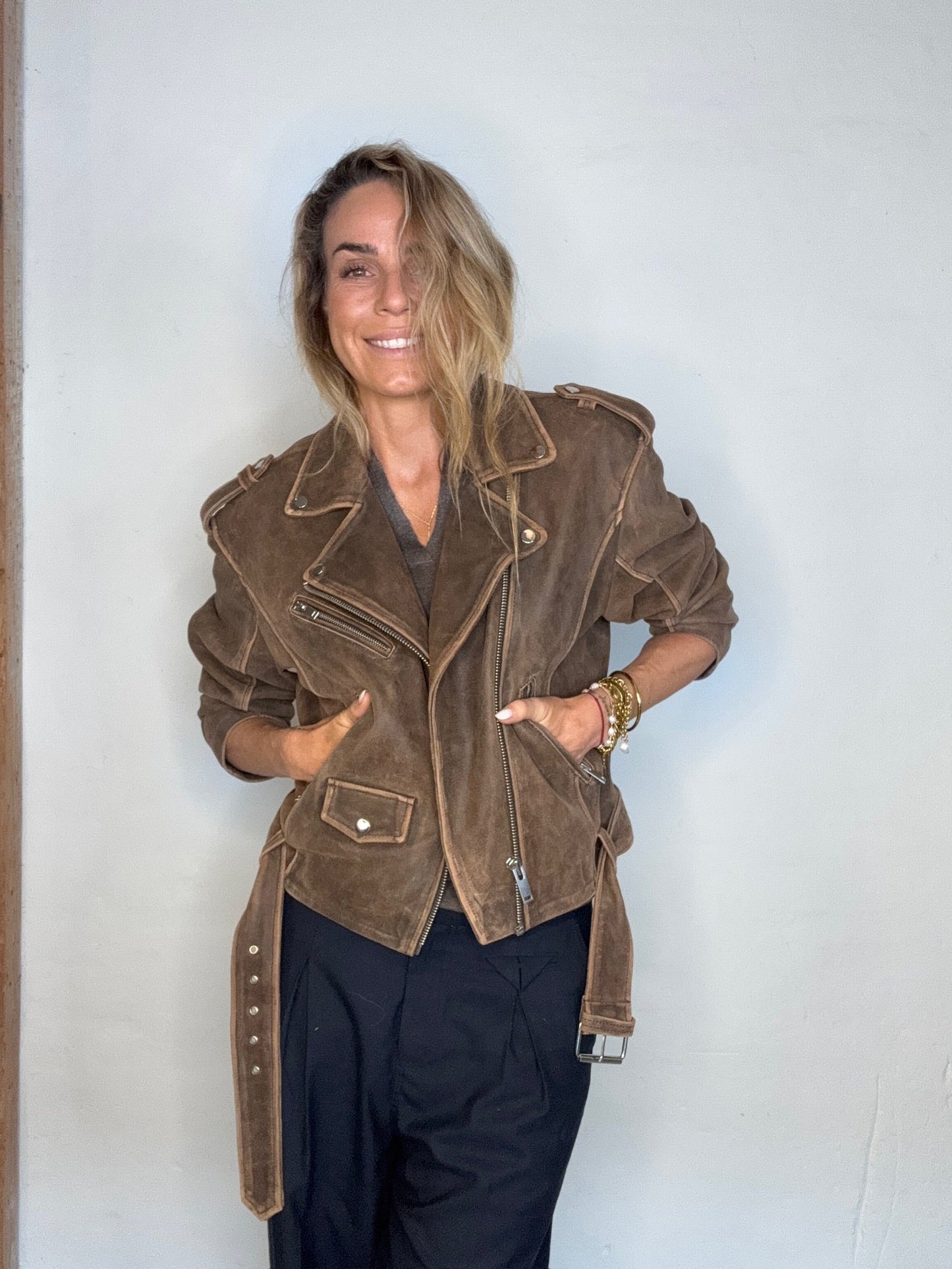 Læderjakke - Brown - MWGilo - MY ESSENTIAL WARDROBE