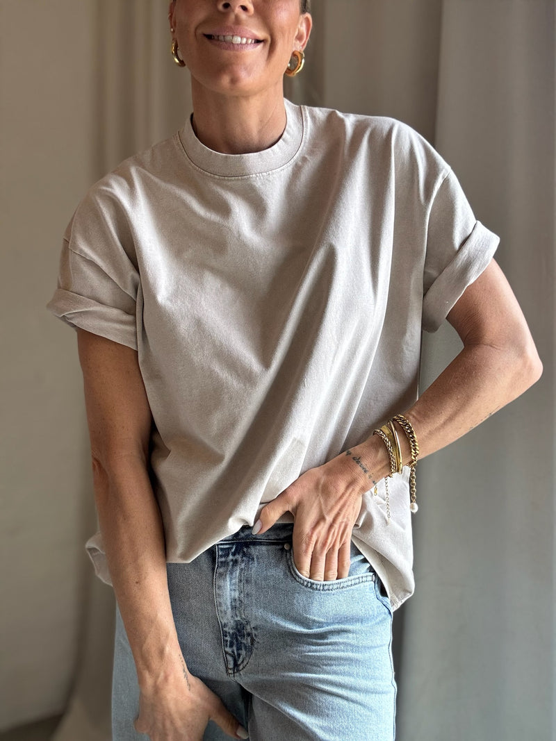 The Collection - T-shirt oversized - Sand - Lea