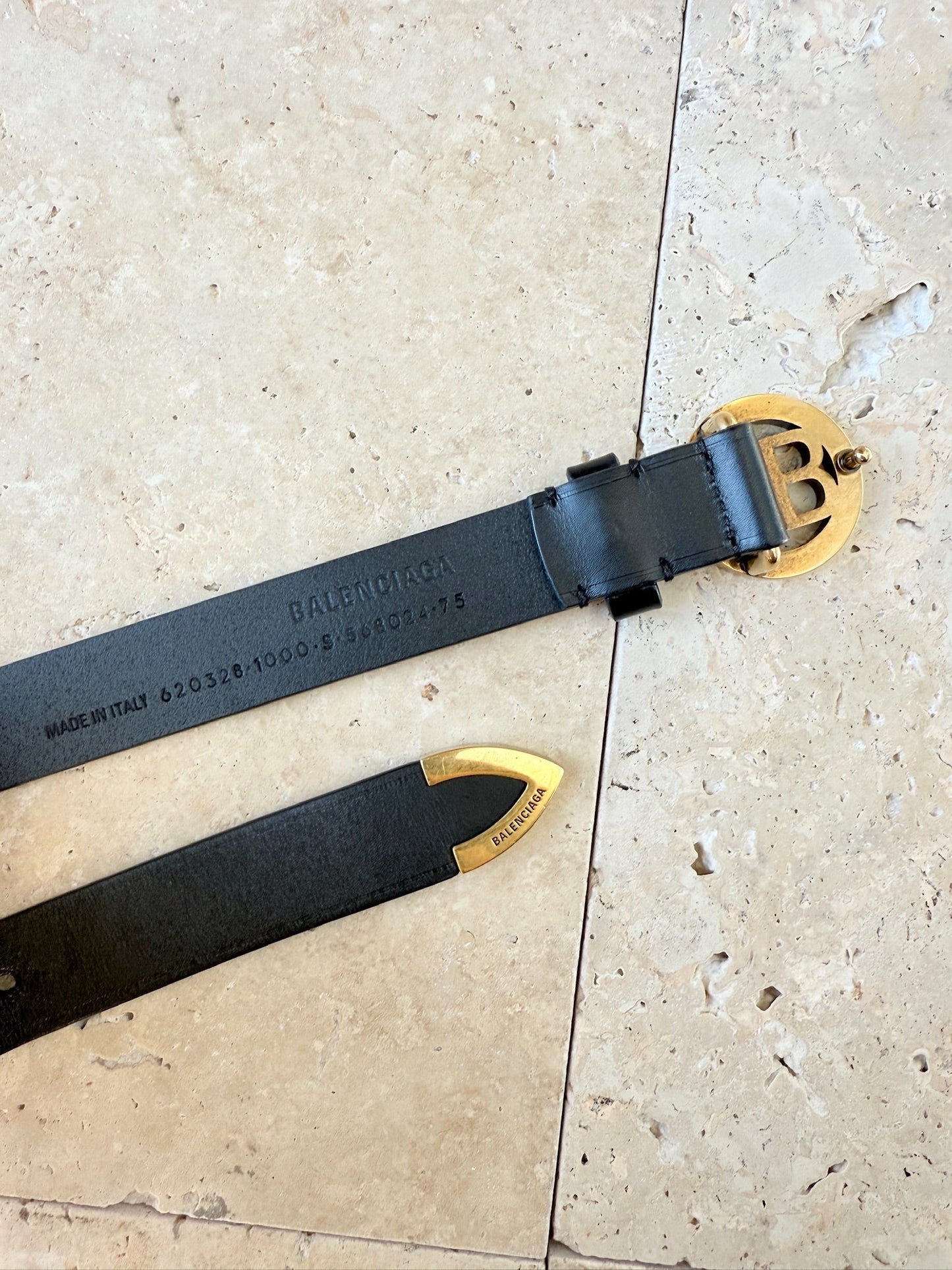Balenciaga - BB-bælte - sort - Sencondhand