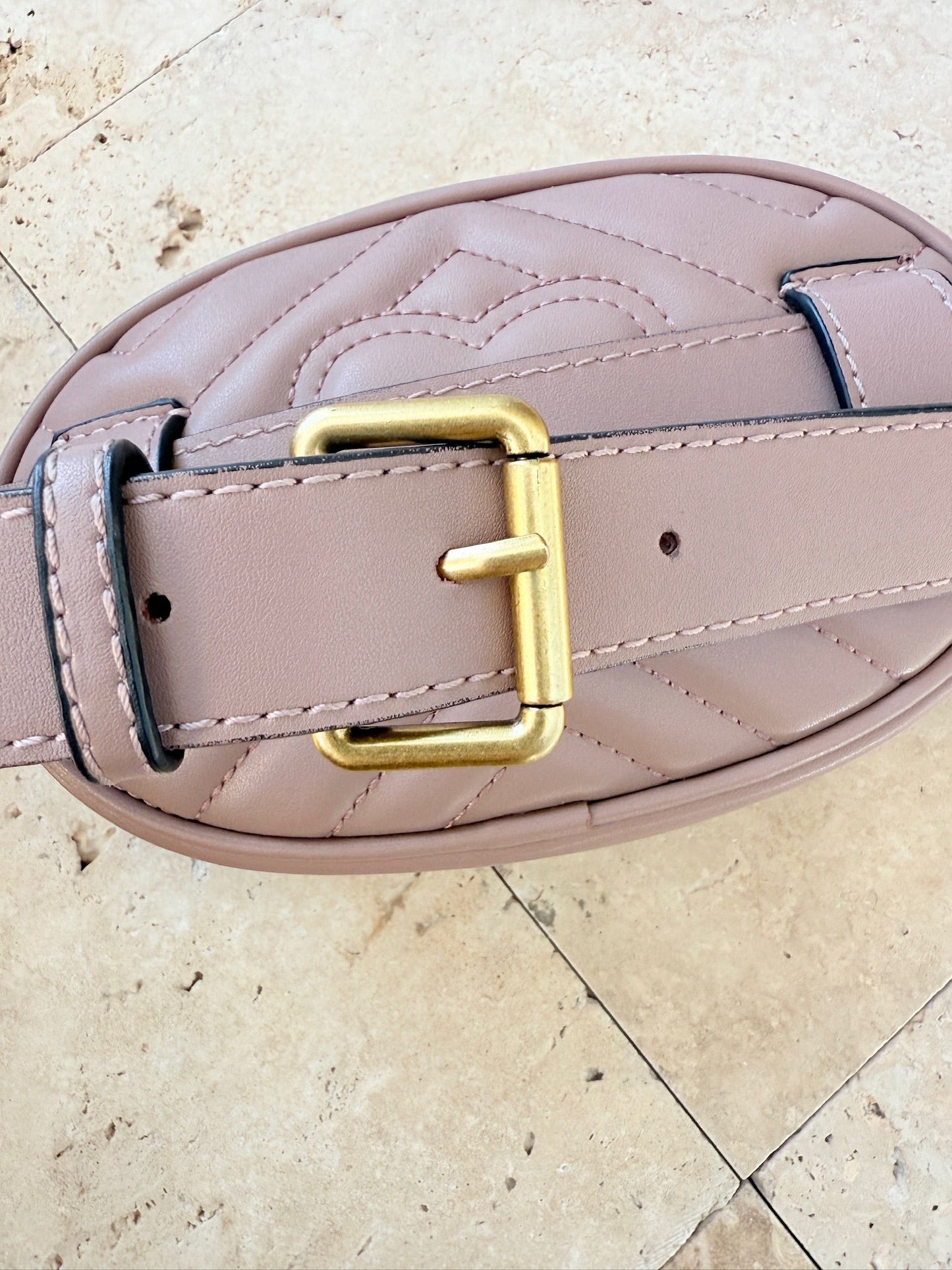 Gucci - GG Marmont bæltetaske - Dusty pink - Secondhand