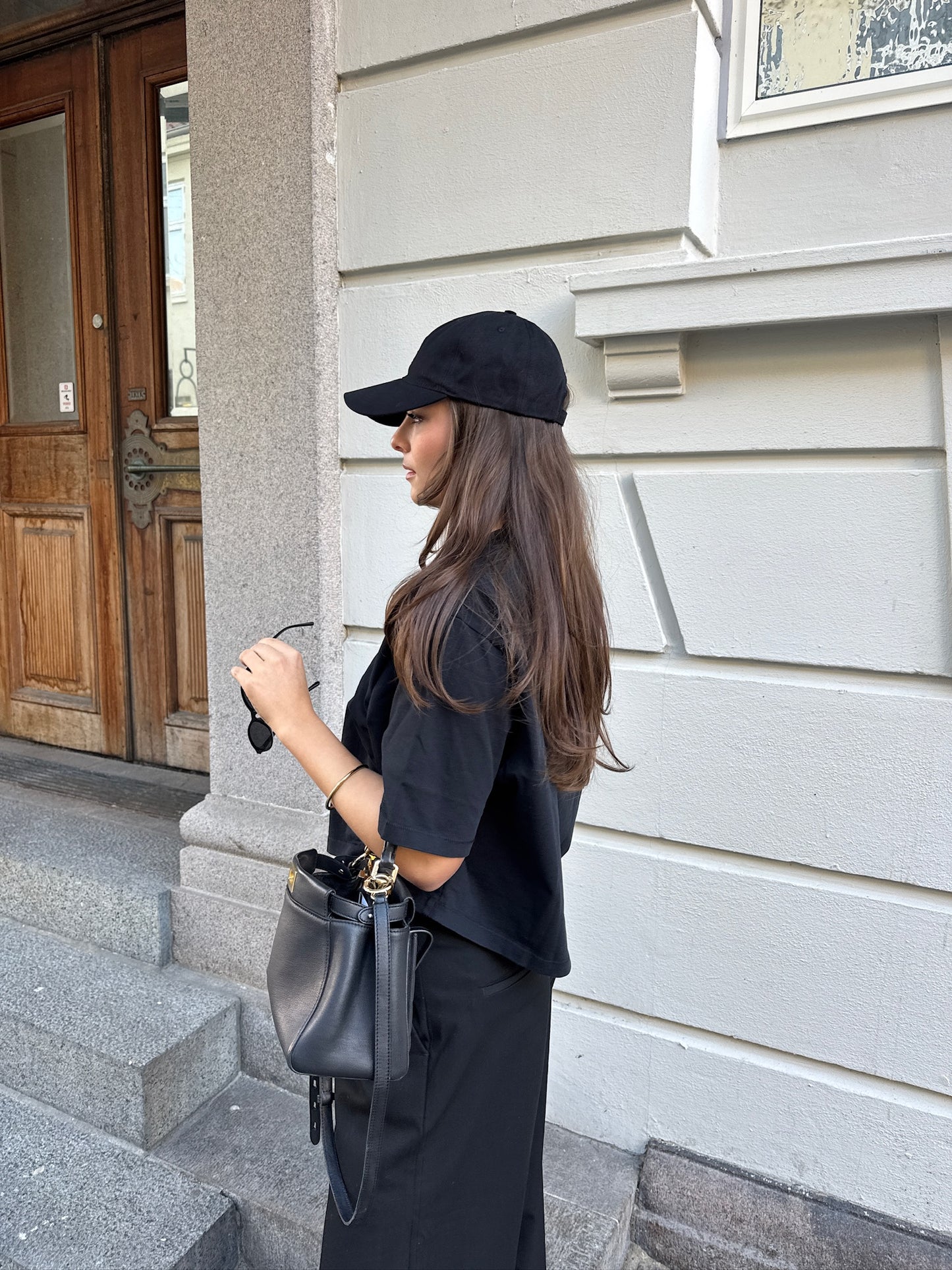 Anine Bing - T-shirt - Black - Myers Cropped