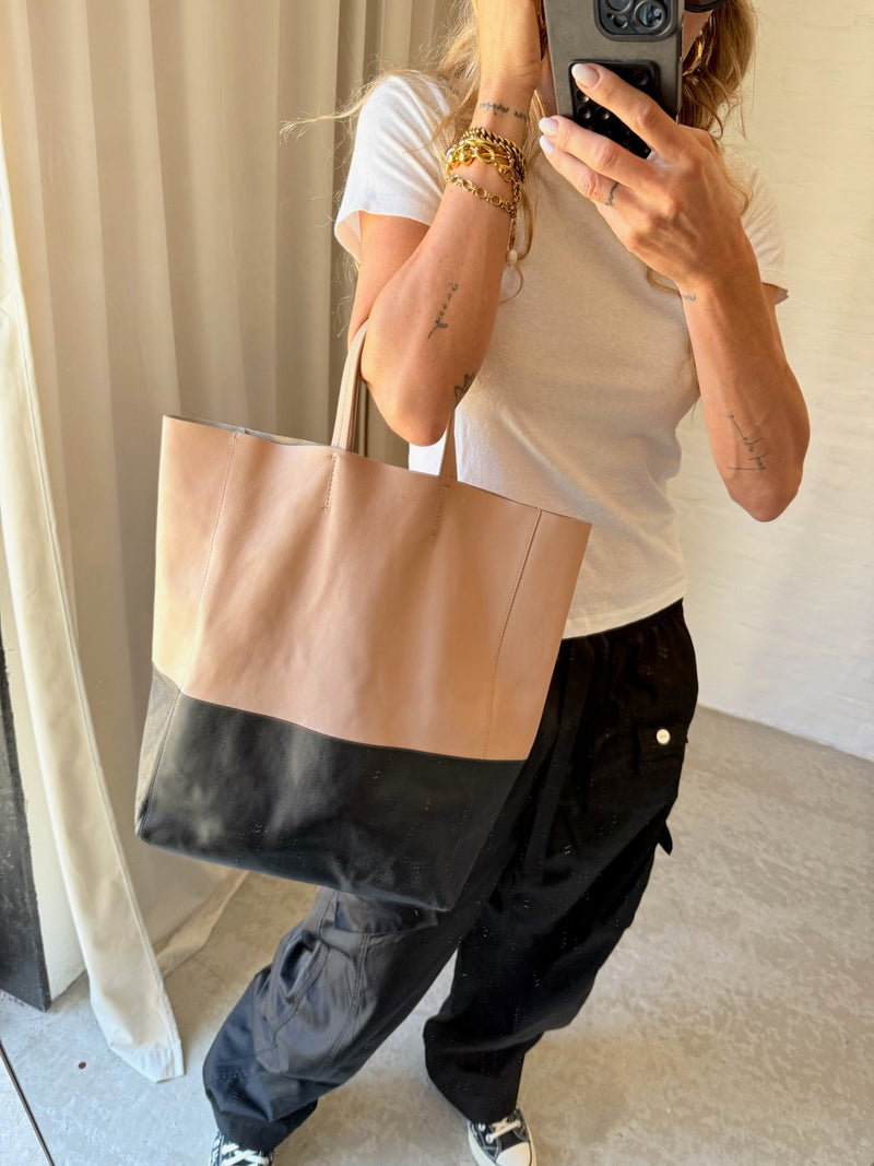 Celine - Cabas tote bag - Beige/Black - Secondhand