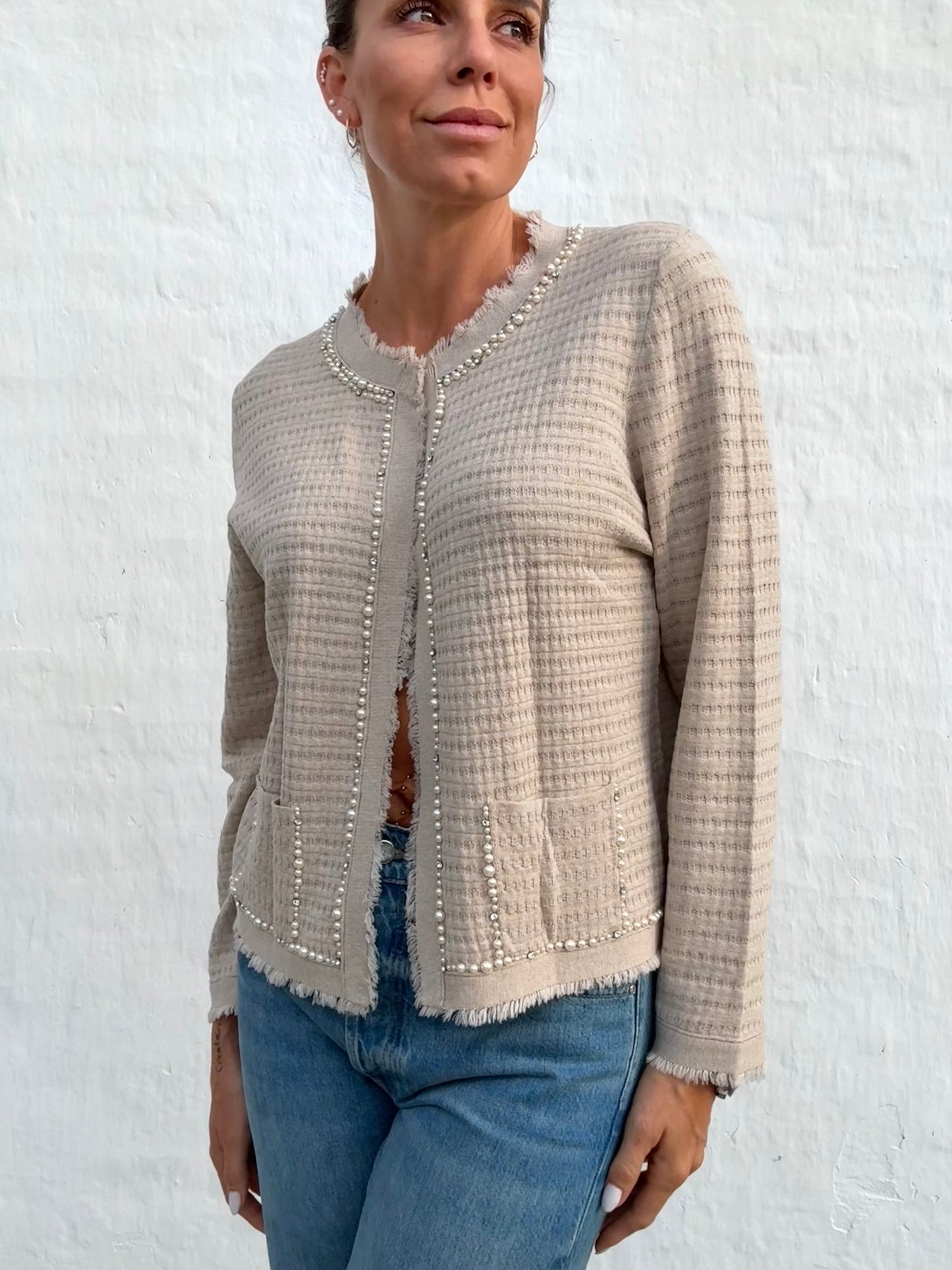 The Collection - Cardigan - Sand - Vanessa